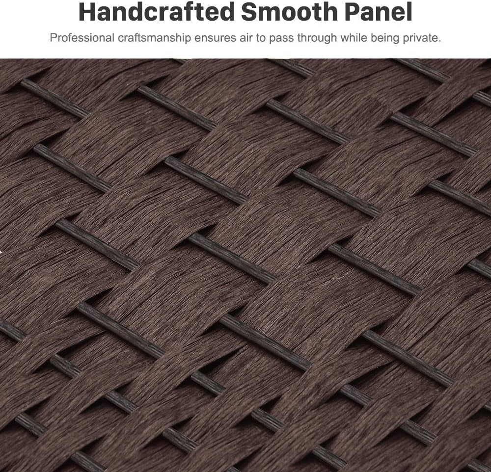 YPDRYGV Room dividers 6 ft. Tall-20 Wide Freestanding Privacy Screen with  Woven Fiber  Foldable Panel Partition Wall Divider  Double-Hinged Room Dividers(Brown  6 Panel)