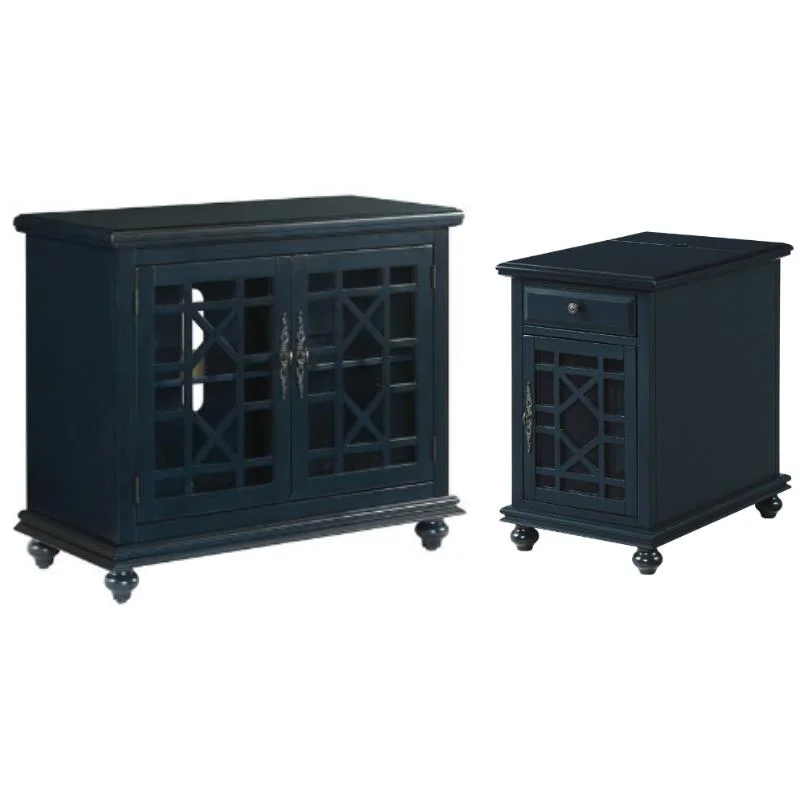 Home Square 2-Piece Set with Elegant Chairside Table & 38