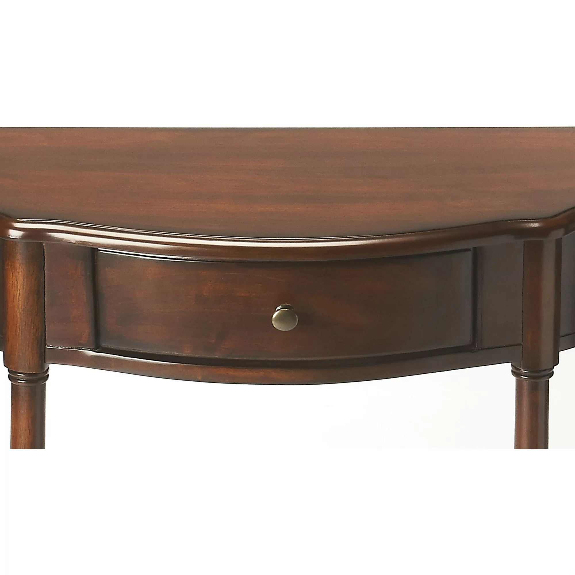 Butler Specialty Plantation Cherry Demilune Console Table in Brown
