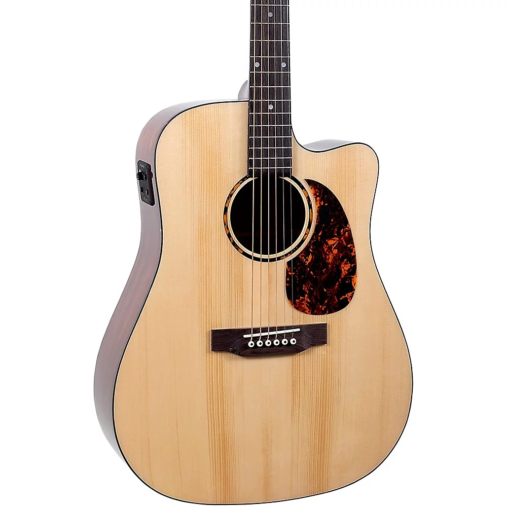 Recording King RD-G6-CFE5 Solid Top Dreadnought Cutaway Acoustic-Electric Guitar Natural