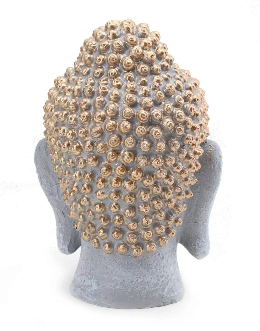 Smiling Meditating Buddha Shakyamuni Head Statue 7.5