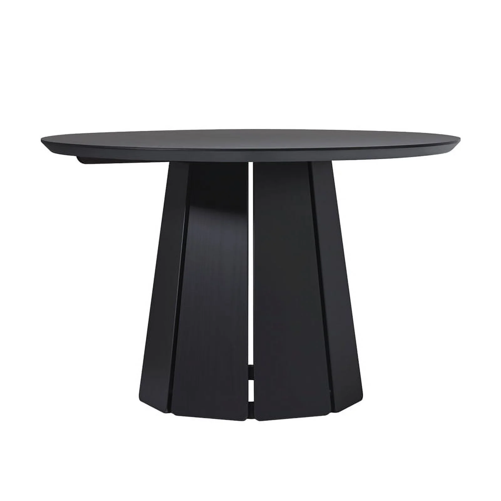 Pemberly Row Modern Paneled Wood Pedestal Base Round Dining Table 48