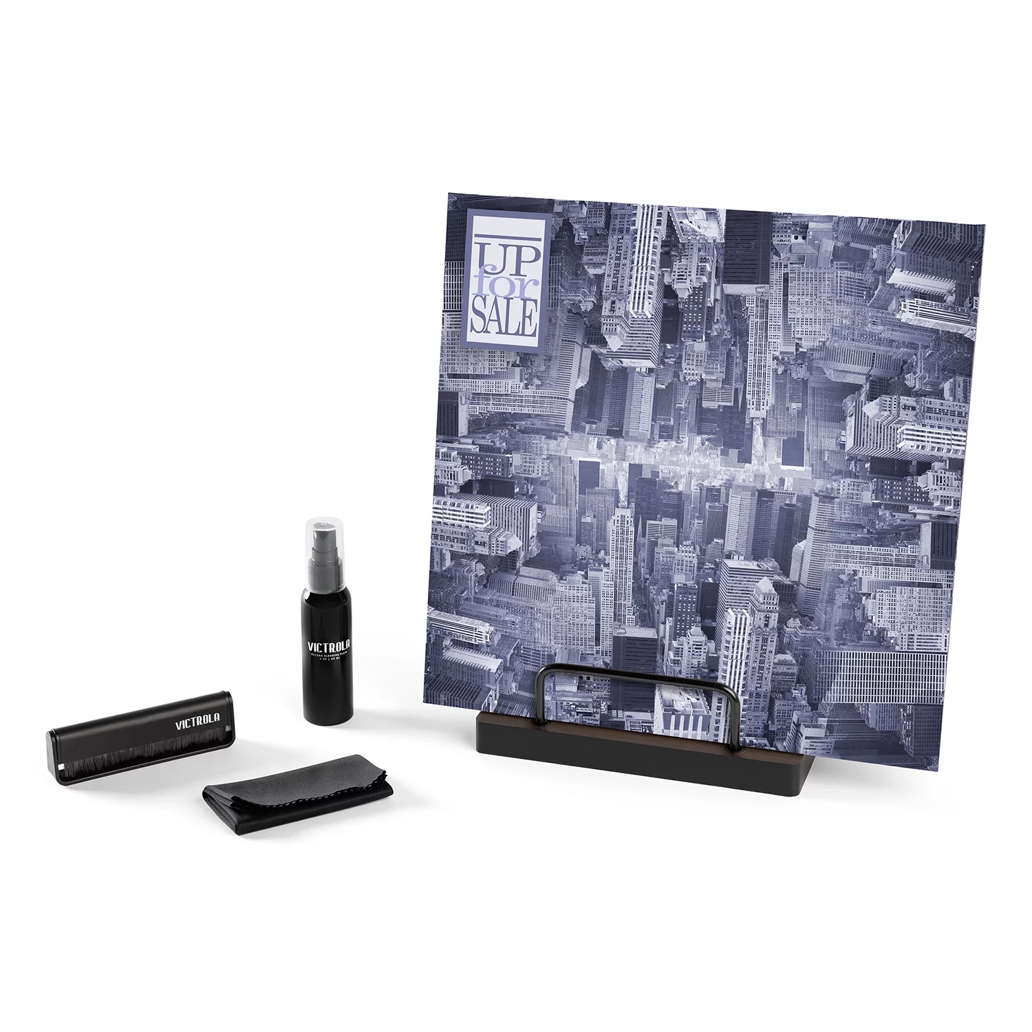 Victrola Vinyl Record Cleaning Kit and Display Stand