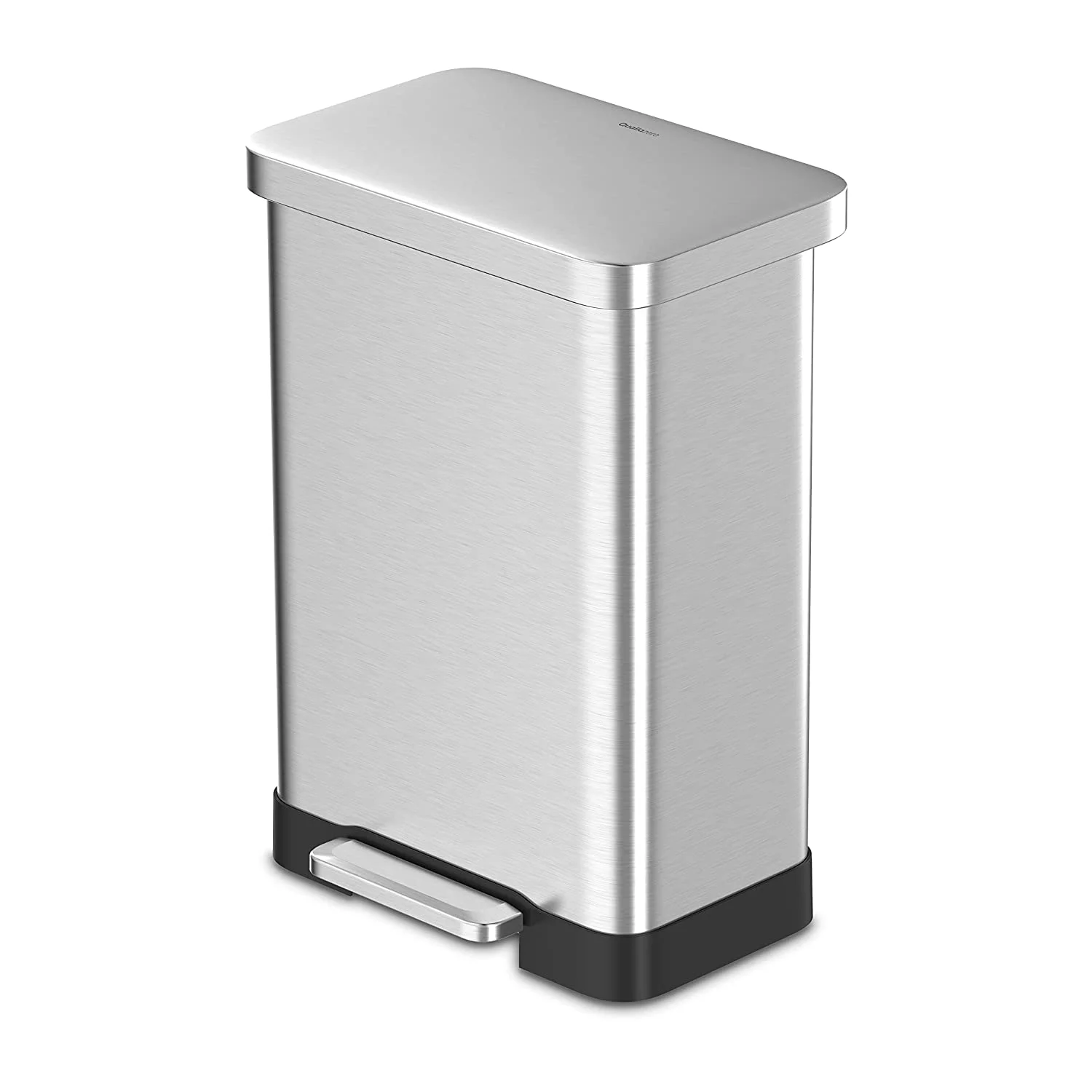 75L/19.8Gal Heavy Duty Hands-Free Stainless Steel Commercial/Kitchen Step Trash Can, Fingerprint-Resistant Soft Close Lid, Rectangle Shape (75L Rectangle)