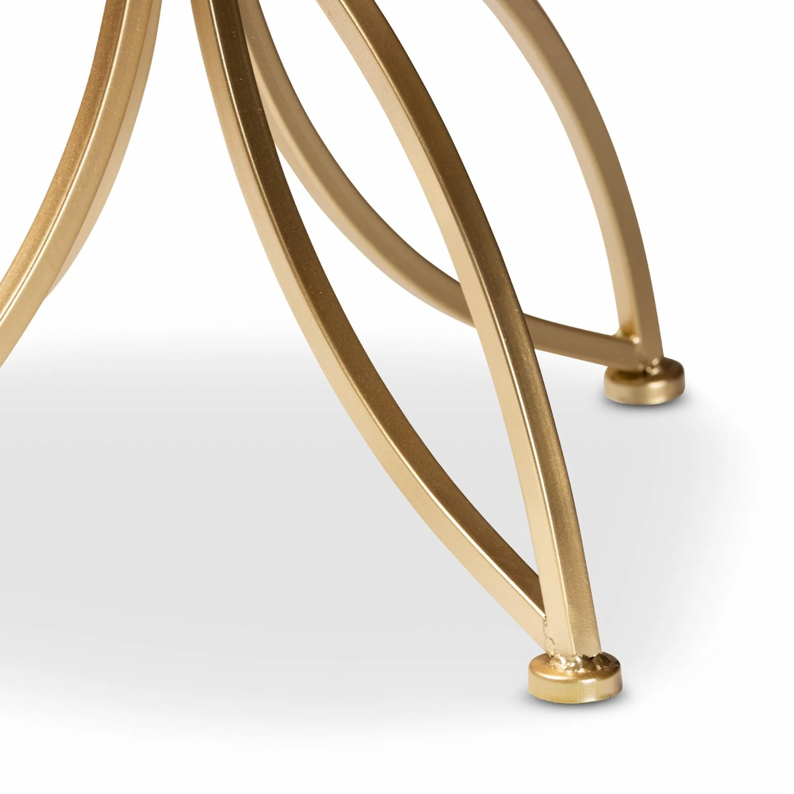 Baxton Studio Jaclyn End Table With Marble Tabletop, 22