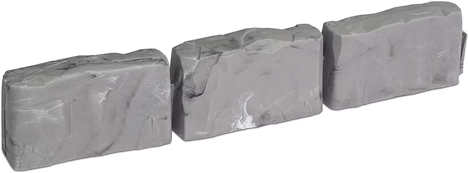 EasyFlex Decorative No-Dig Landscape Edging Kit - 15 ft., Dark Gray Faux Stone