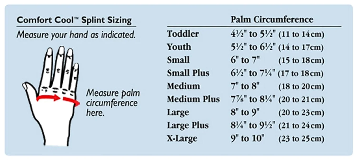 Comfort Cool Thumb CMC Restriction Splint (LEFT MEDDIUM)