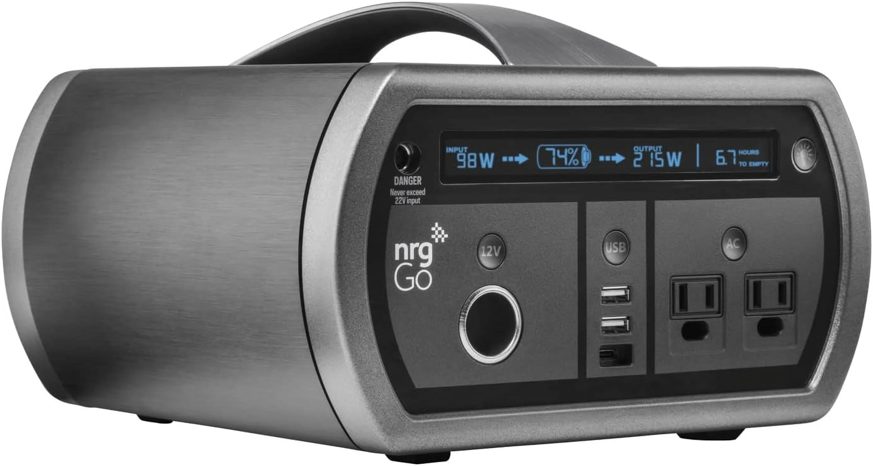 Open Box NrgGo Portable Power Station 505Wh Outdoor Solar Generator Lithium Battery Pack