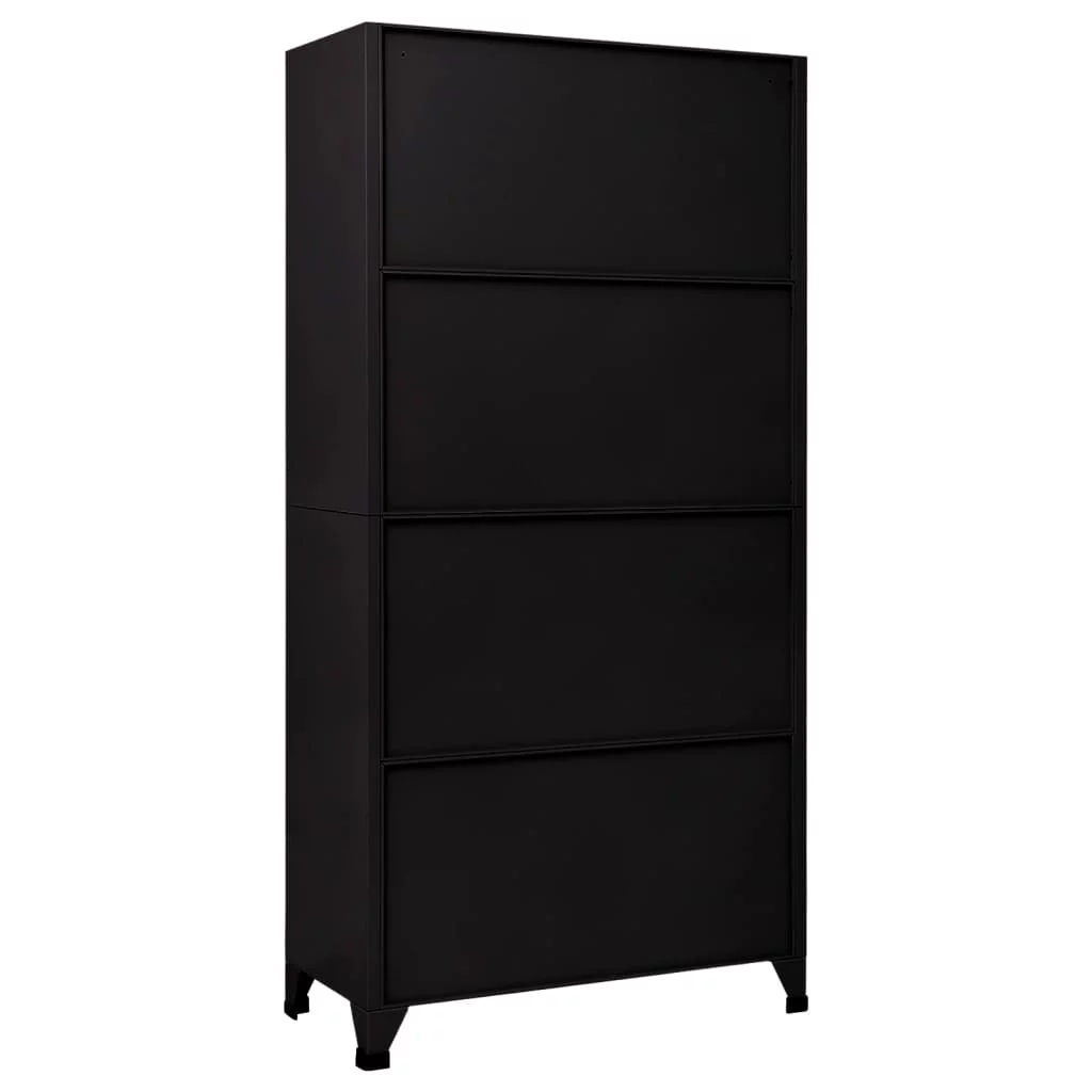 Locker Cabinet Black 35.4