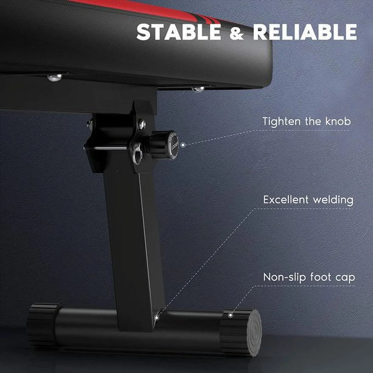 UPGO 1000LBS Flat Weight Bench Foldable Workout Bench for Strength Training Bench Press for Home with 1000 LBS Weight Capacity