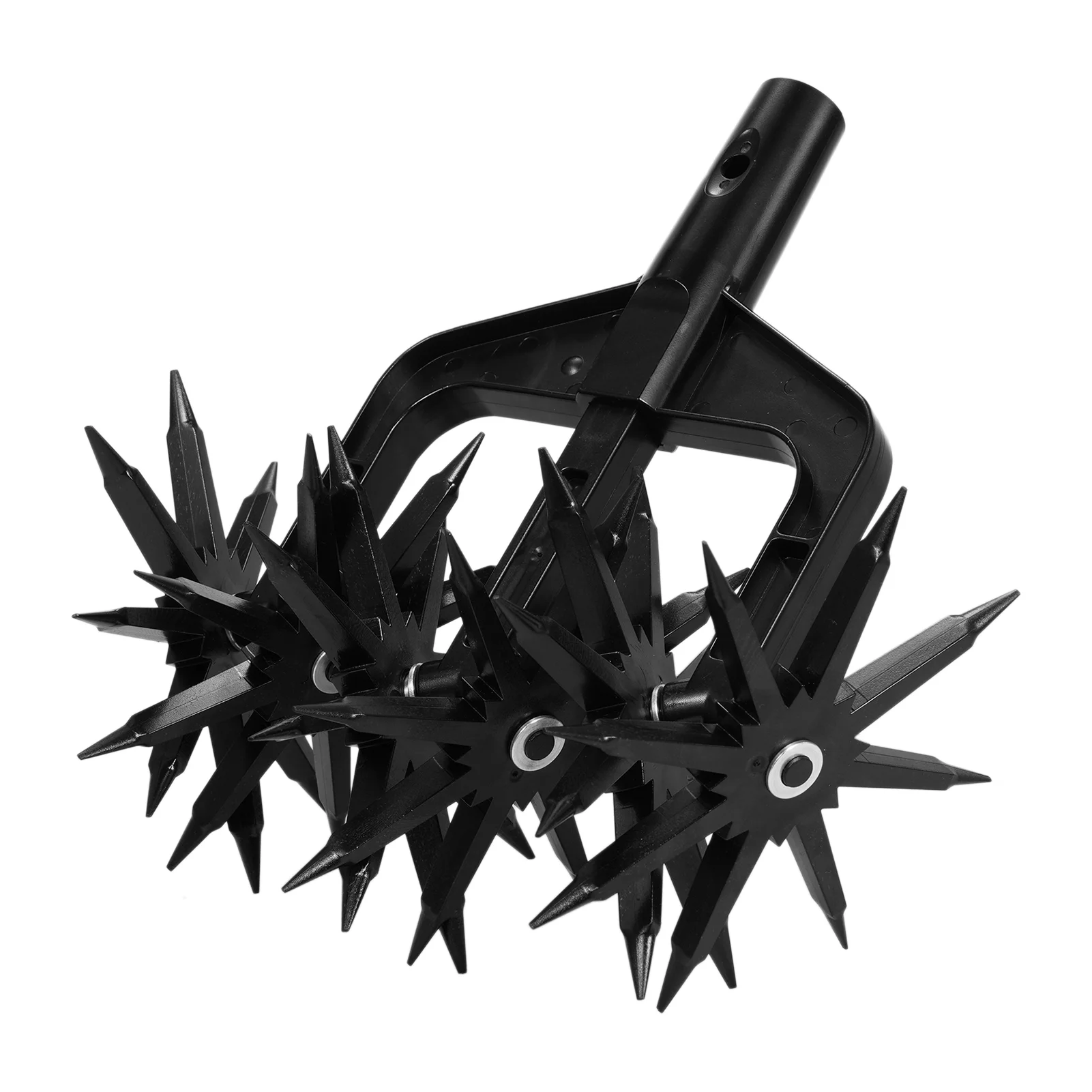 Anself Soil Mixing Ventilated Scarifier, Rotary Cultivator Tool Set, Hand Held Garden Cultivator for Efficient Seed Bed Preparation, Hassle free Gardening