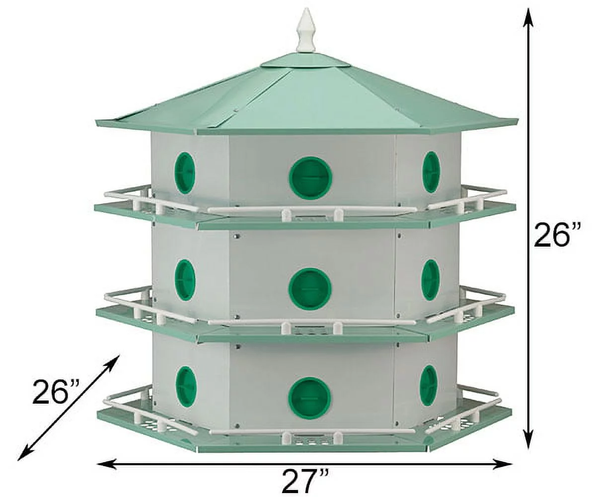 Heath Outdoor Products AH-18D Deluxe Aluminum Purple Martin House - 18 Room