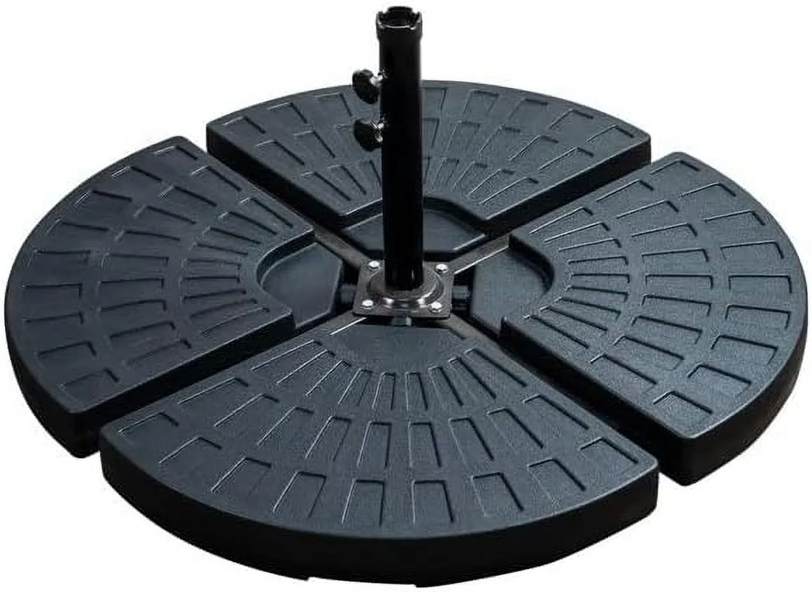 4-Piece Cantilever Offset Patio Circular Umbrella Stand, Base Fills Up to 160lbs