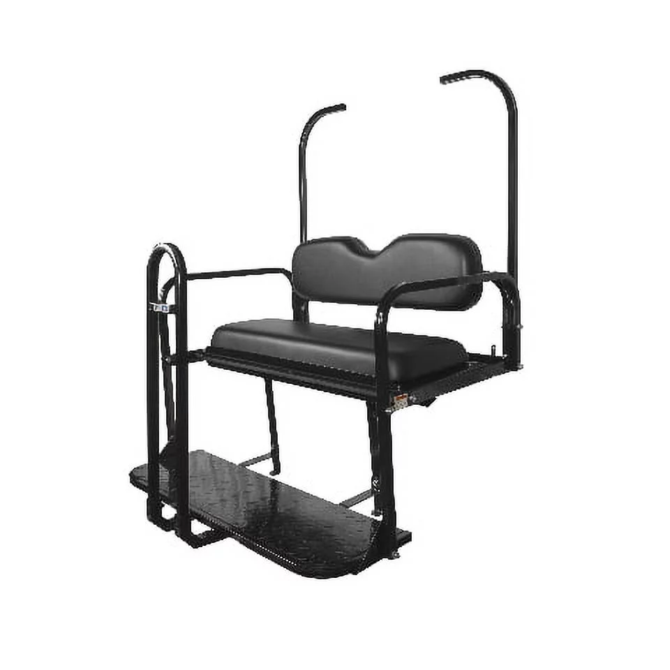 ProFX Golf Cart Rear Seat Kit with Black Cushions for E-Z-GO TXT | 1994.5 - up