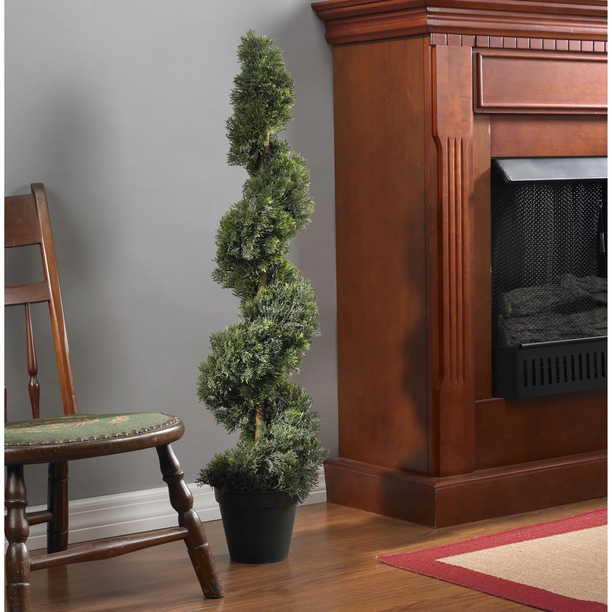 Nearly Natural Cedar Spiral Silk Topiary