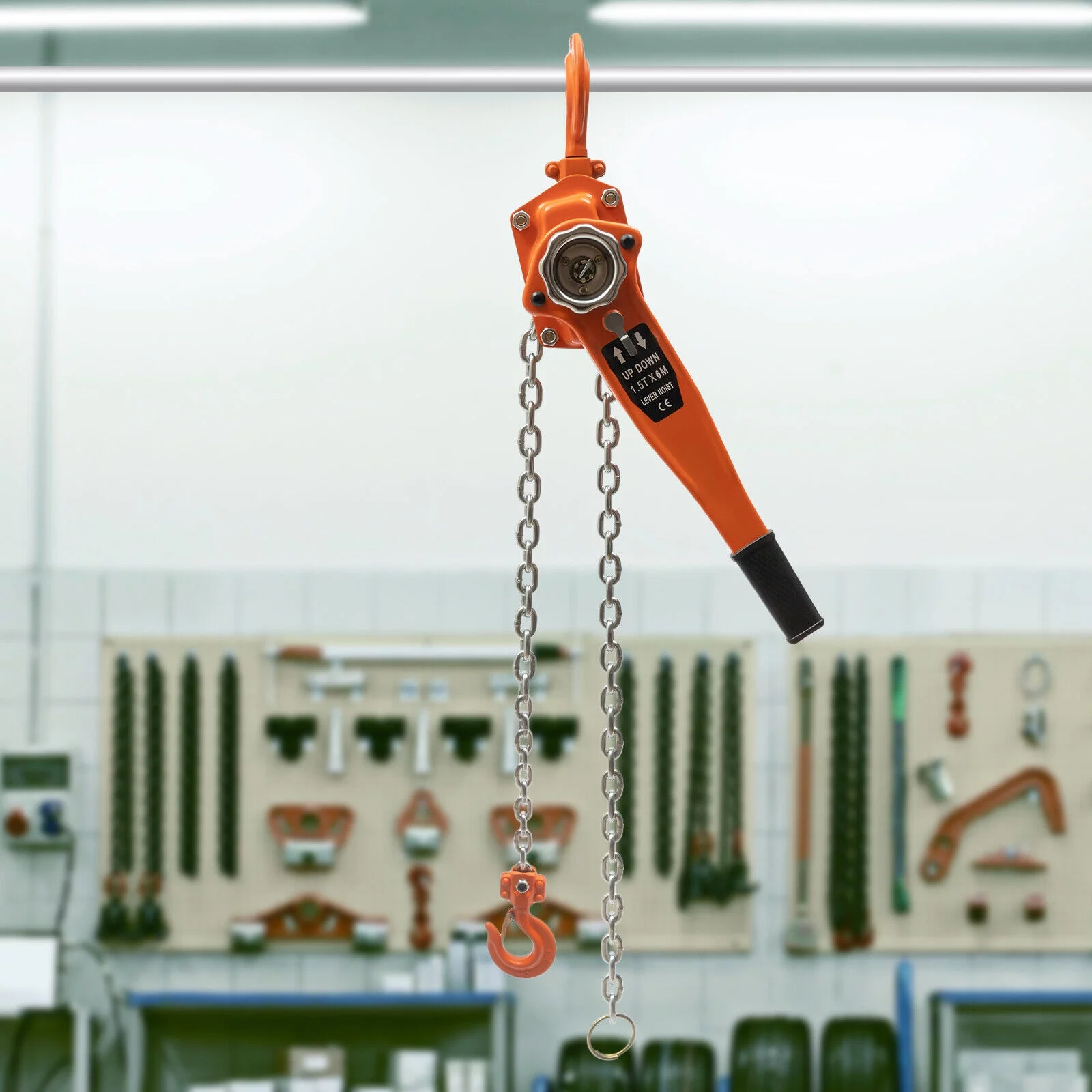 1T Manual Lever Block Chain Hoist Ratchet Winch Rigging Crane Come Along Puller