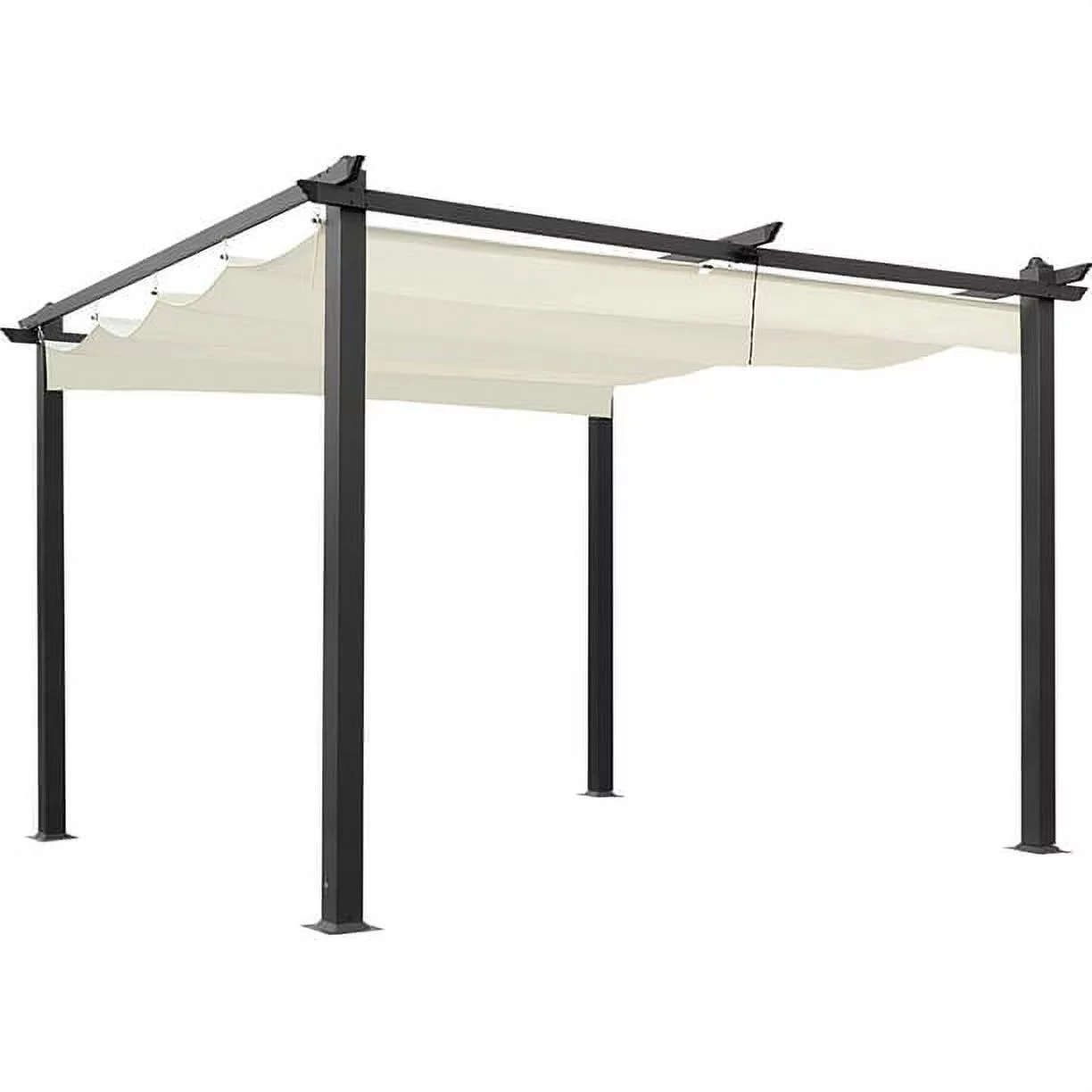 AVAWING 10FT x 13FT Pergola for Outdoor,Patio Retractable Pergola Canopy Aluminum Frame Metal Pergola for Yard (Beige)