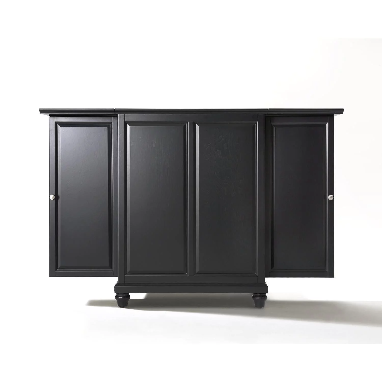 Crosley Furniture Cambridge Black Finish Wood Expandable Bar Cabinet - 31 