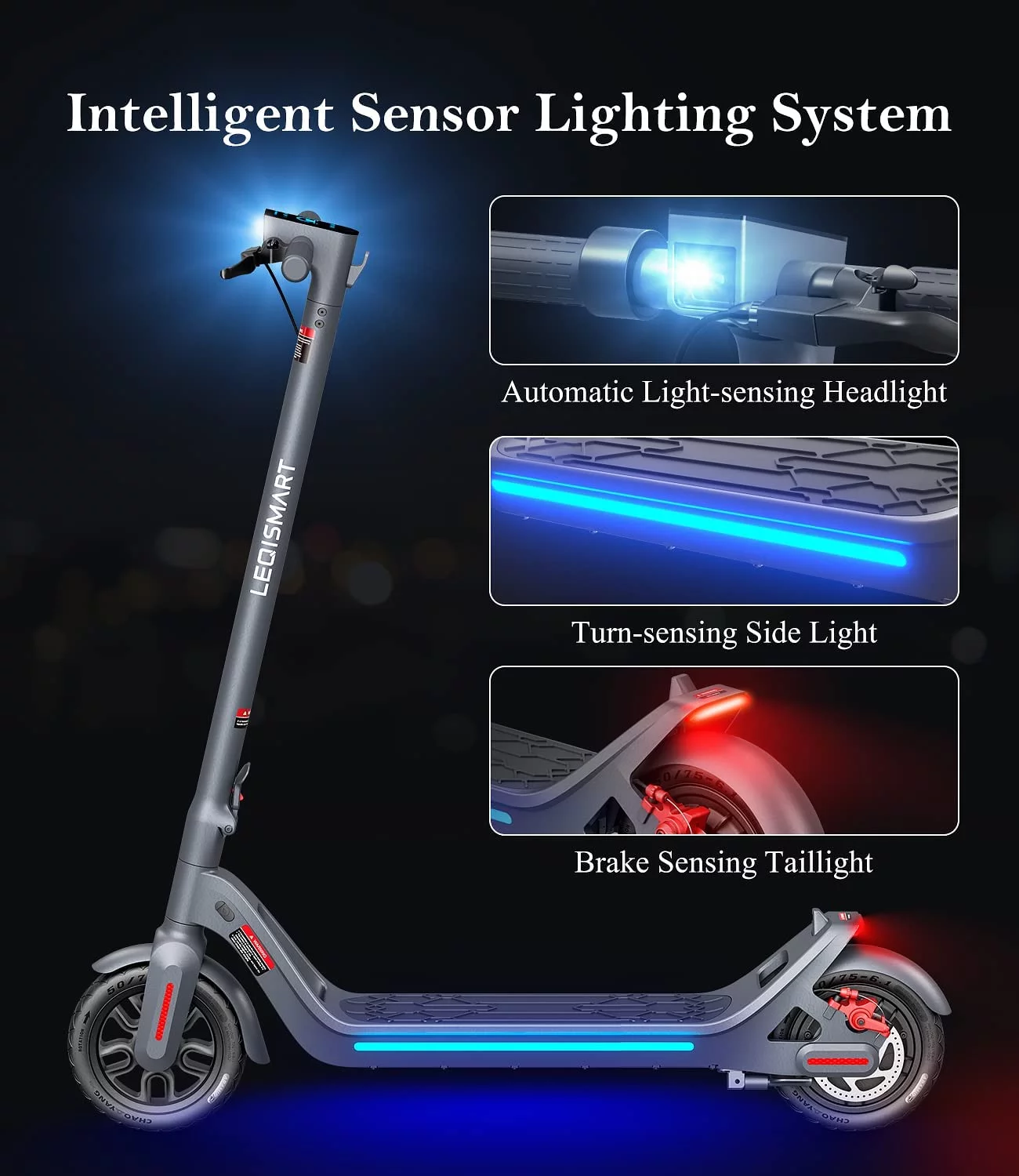 LEQISMART Electric Scooter, Electric Scooter for Adults with 9