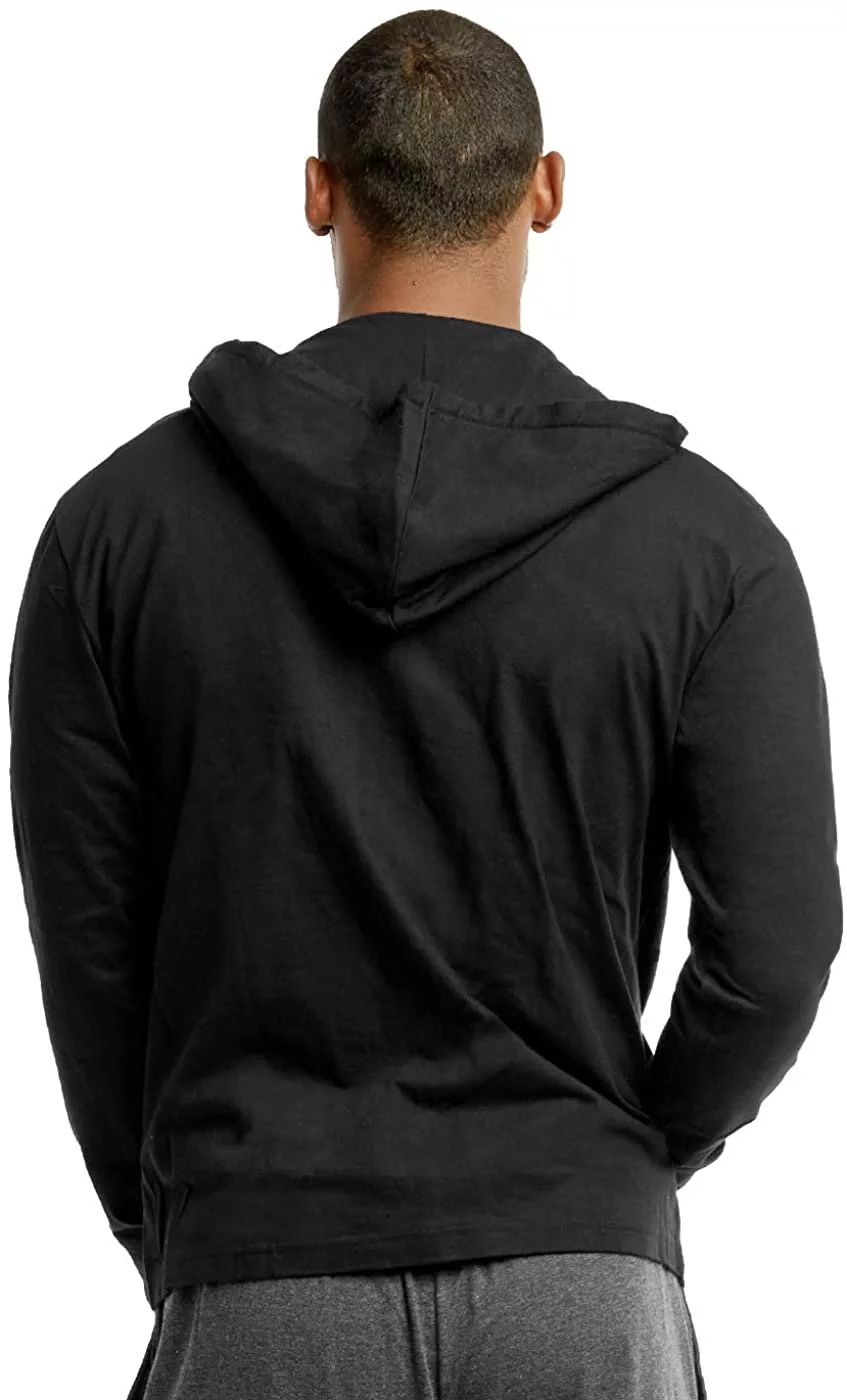 ET TU Hoodie Jacket - Men's Cotton Lightweight Zip Up Hoodie Jacket 2XL, Black