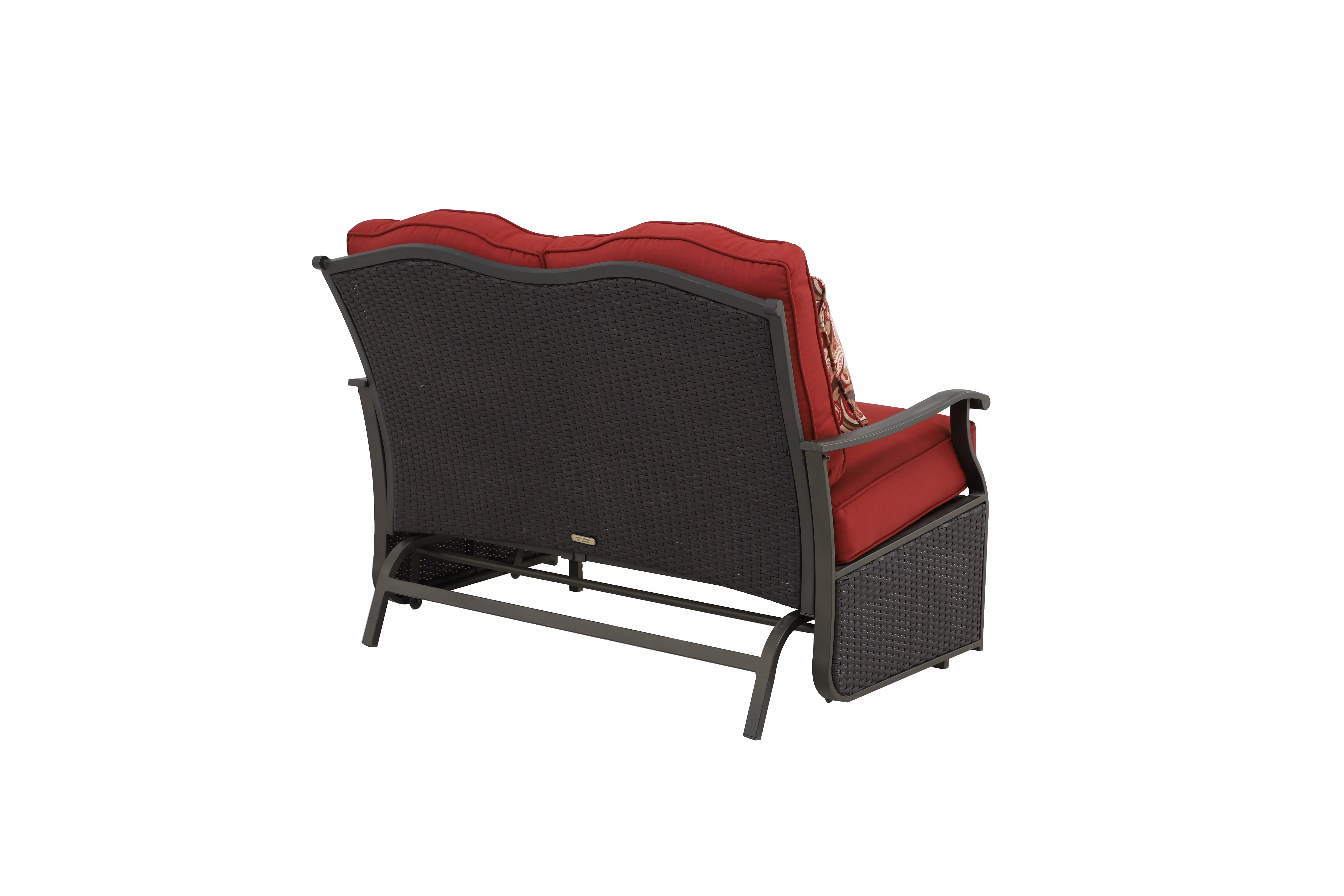 Better Homes & Gardens Providence Steel Outdoor Glider Loveseat - Red