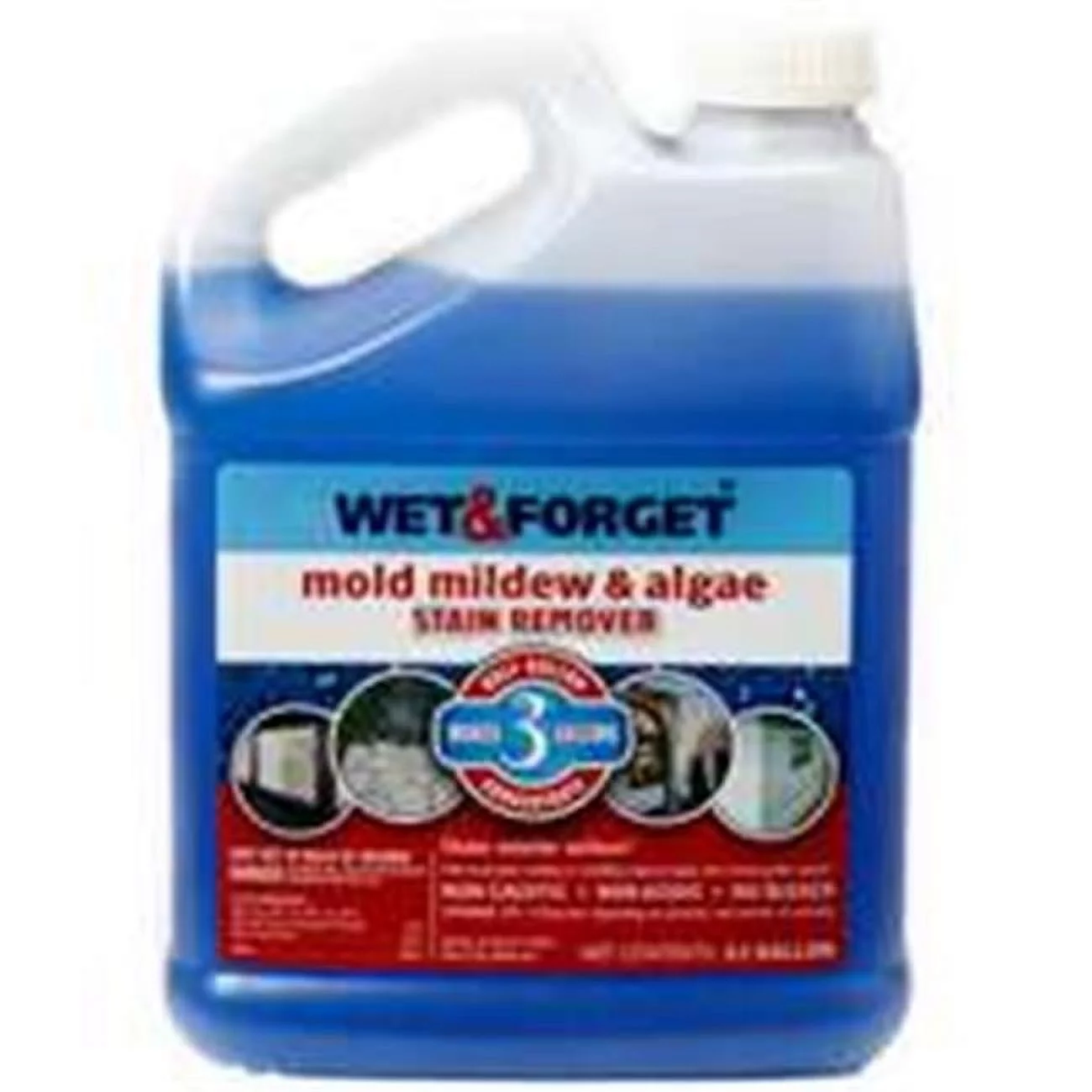 Wet & Forget 800033CA Liquid Mold, Moss, Algae, Mildew Remover, Jug, 64 Ounce