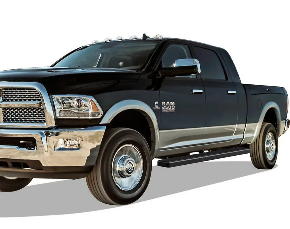 APS iBoard Running Boards 6-inch Matte Black Compatible with Ram 2500 3500 2010-2023 Mega Cab (Nerf Bars Side Steps Side Bars)