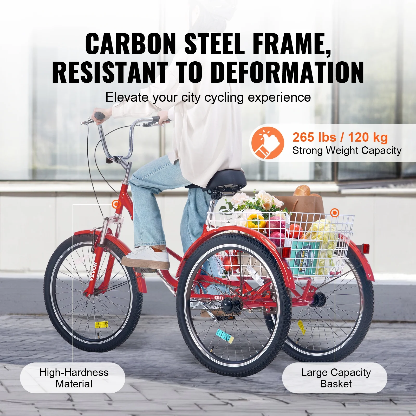 SKYSHALO Folding Adult Tricycle 24