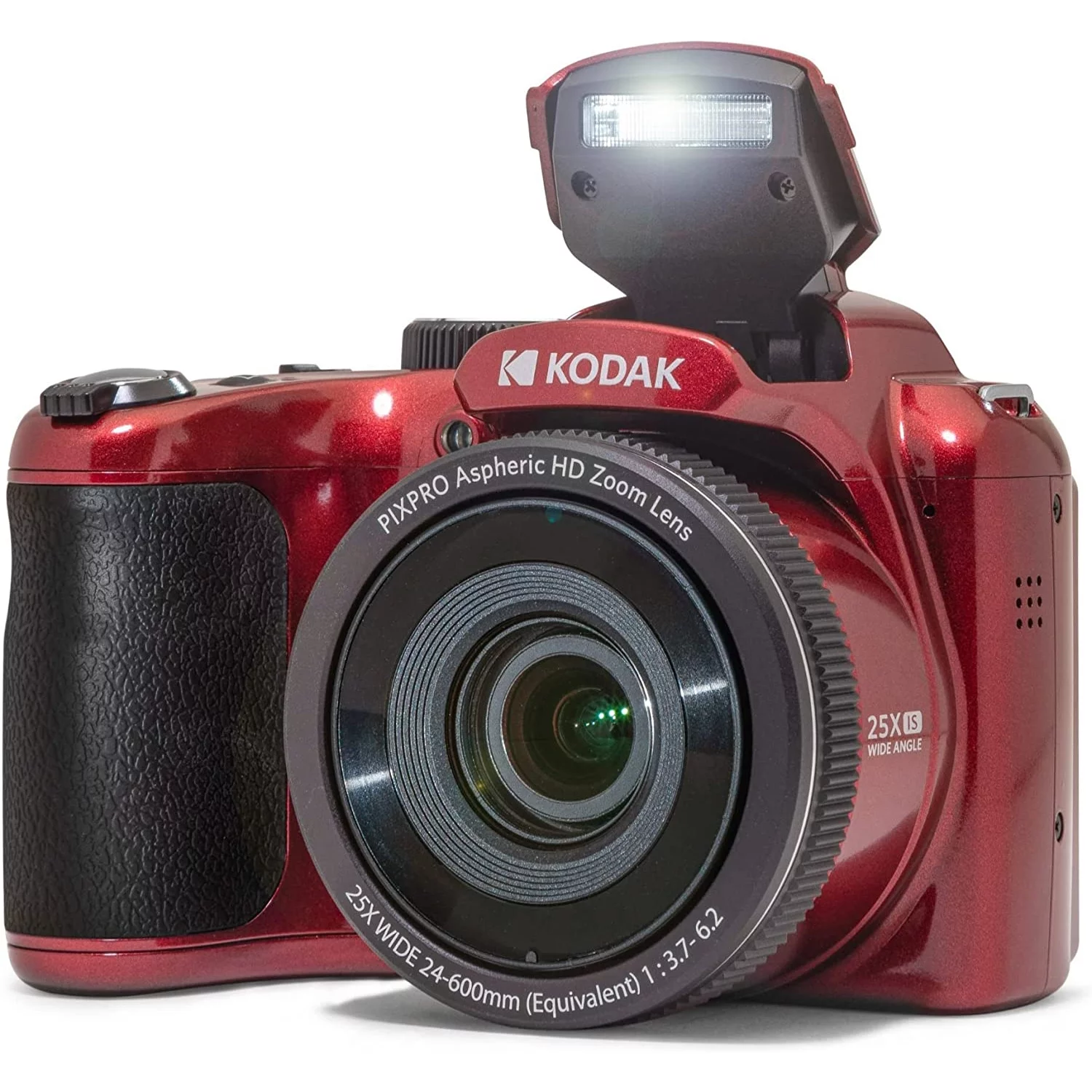 Open Box Kodak PIXPRO AZ255-RD 16MP Digital Camera 25x Optical Zoom 24mm Wide Angle Lens Optical Image Stabilization 1080p Full HD Video 3