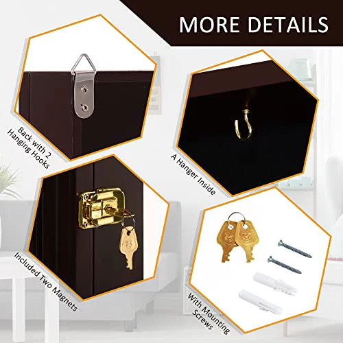 HOMCOM UV-Resistant Sports Jersey Frame Display Case - Cherry