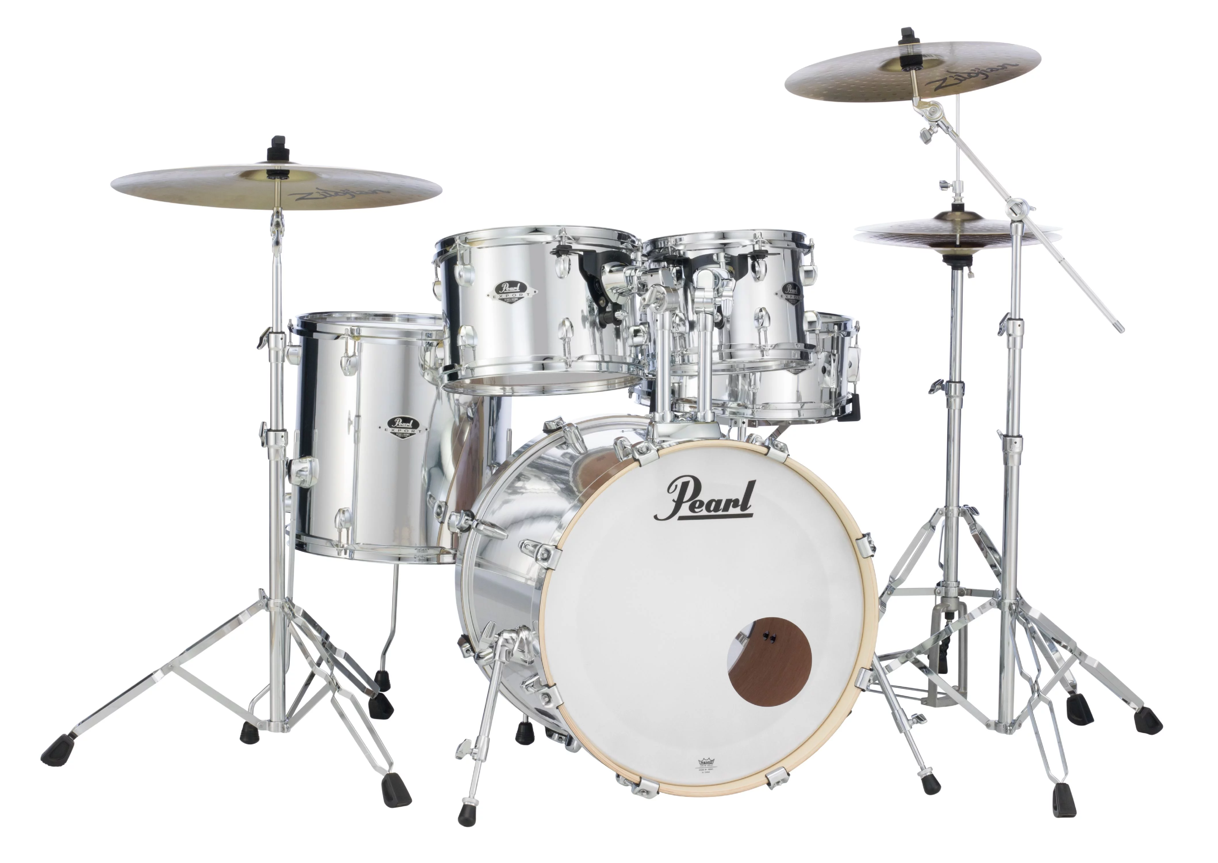 Pearl Export Series 5-Piece Drum Set w/ 830 Series Hardware - Mirror Chrome