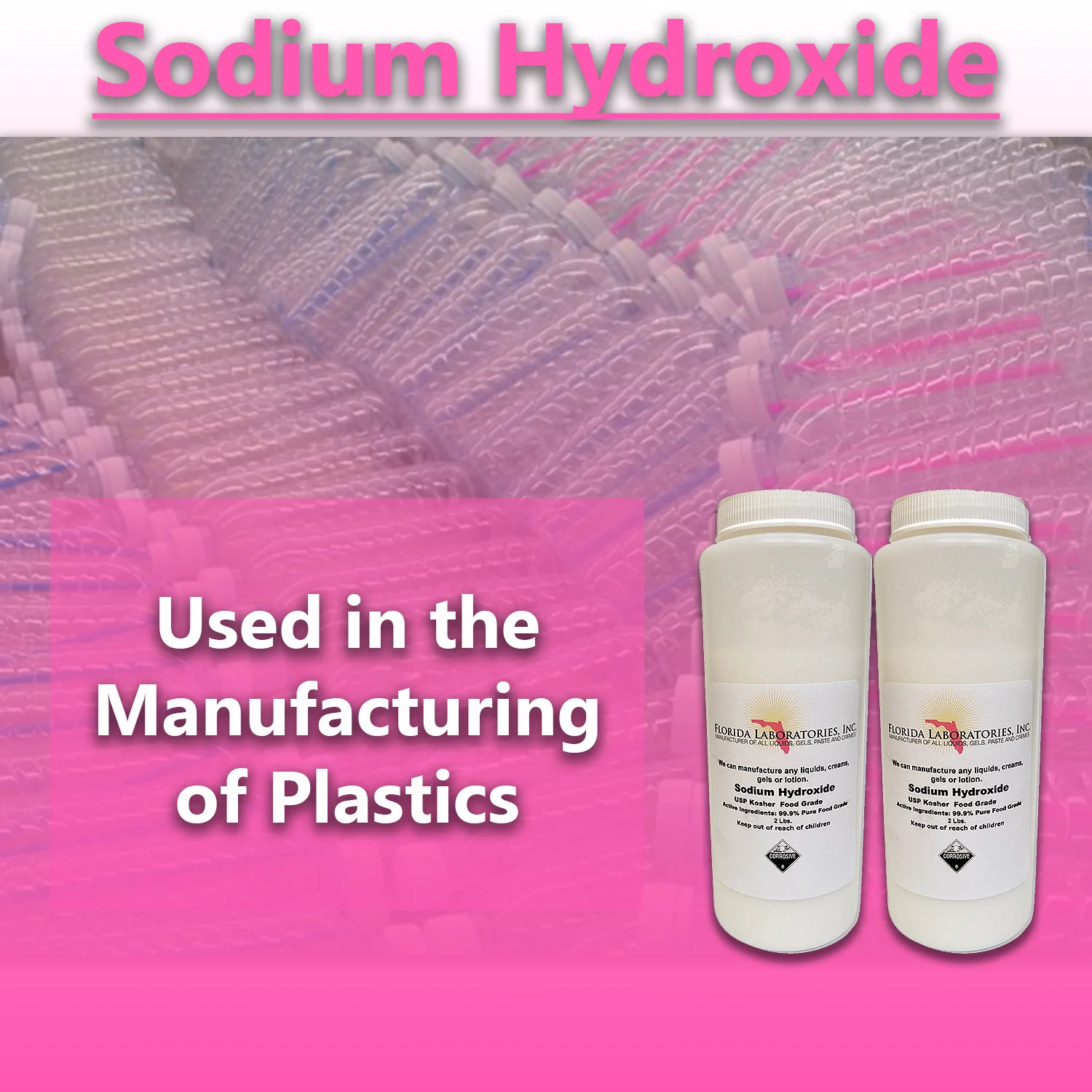 Sodium Hydroxide 99.9% Pure Food Grade Beads Caustic Soda lye 4 Lbs (Pounds)