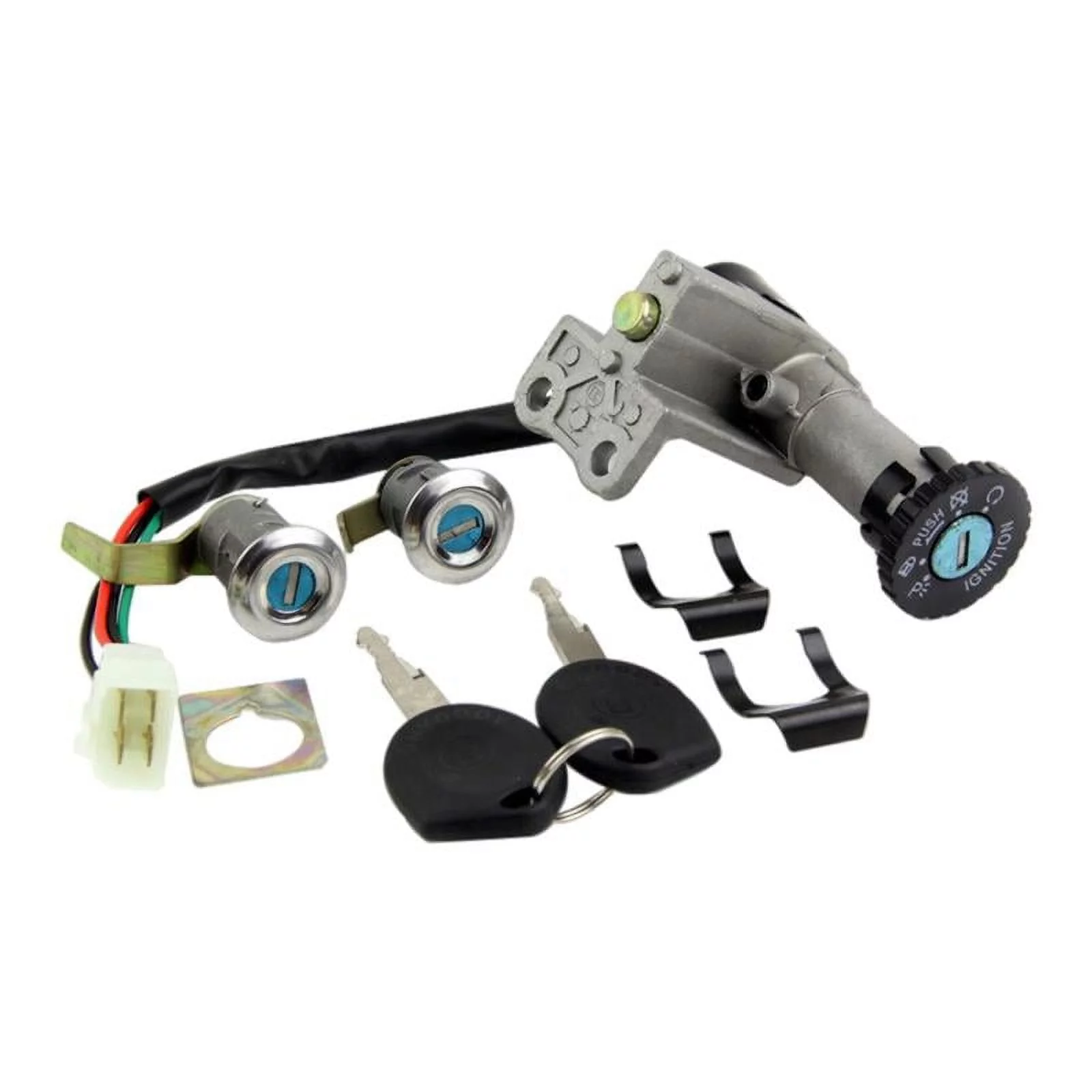 Ignition Switch Key Set ,4 Pin Plug Automotive Chinese Scooter Parts, Replacement Assembly , for Gy6 150Cc Moped Scooter