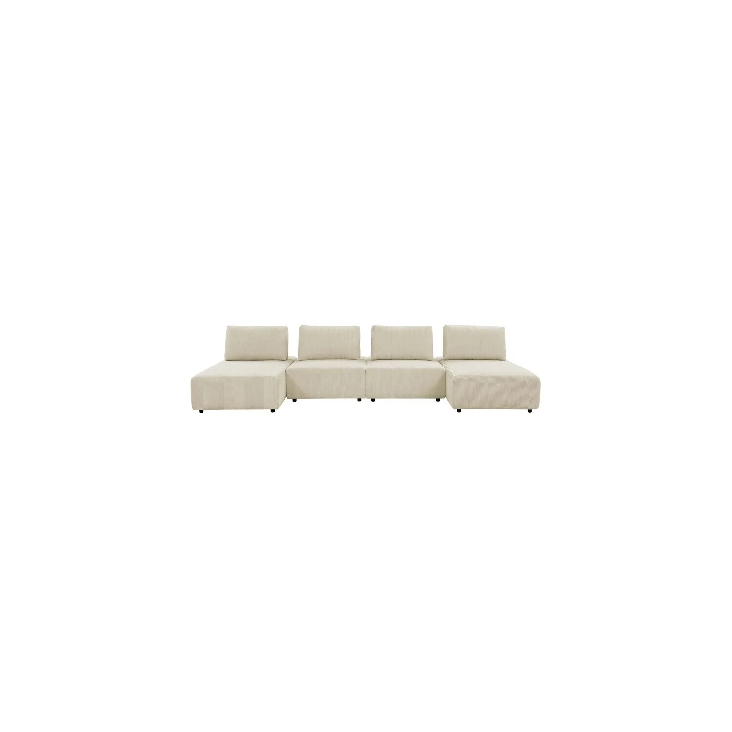 HomeStock 4-Piece Upholstered Sectional