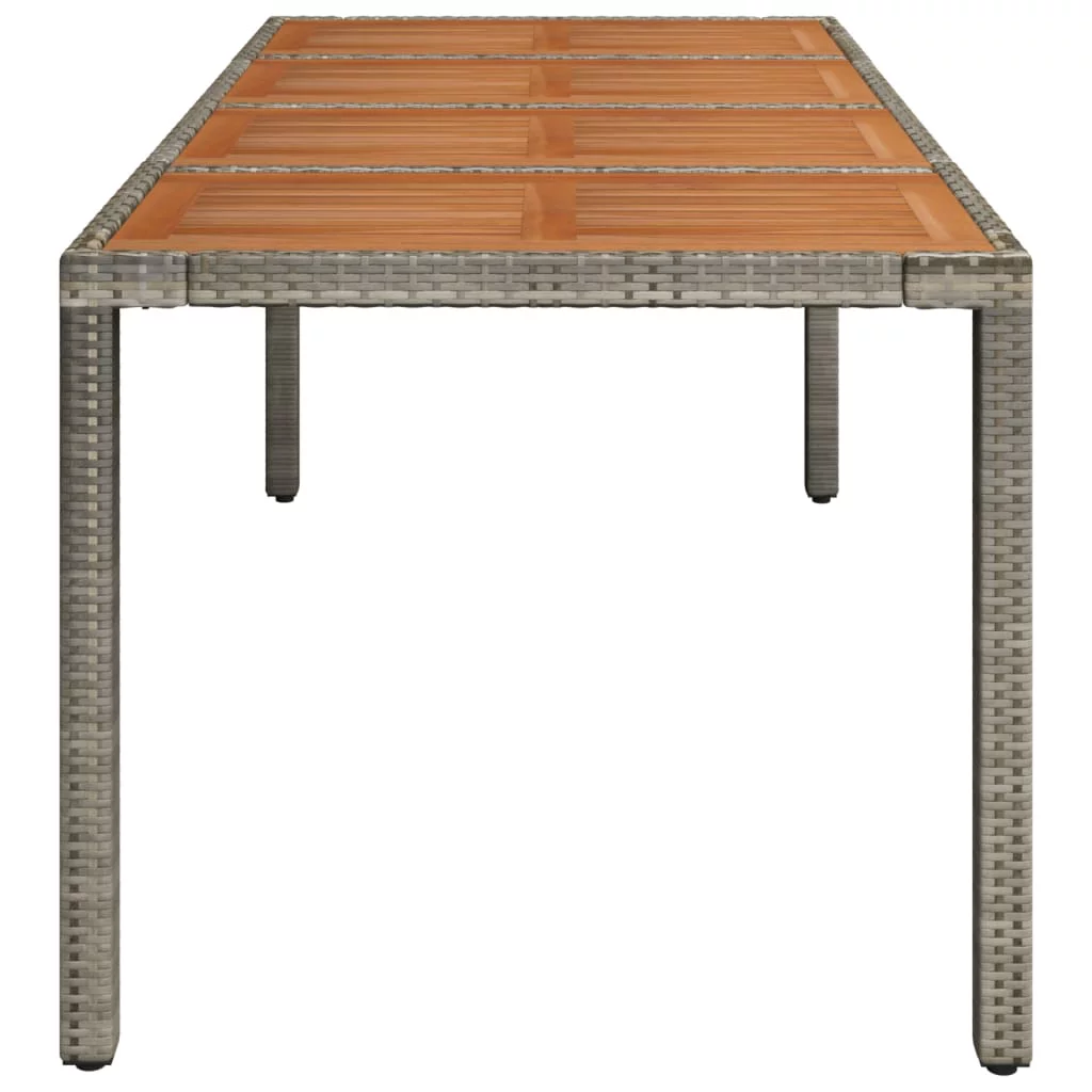 Anself Patio Table with Wooden Gray 74.8