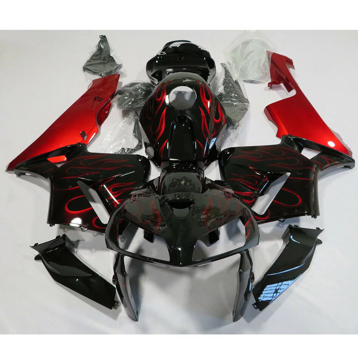 ABS Injection Mold Bodywork Fairing Kit For Honda CBR600RR 2005 2006 F5 Red Black