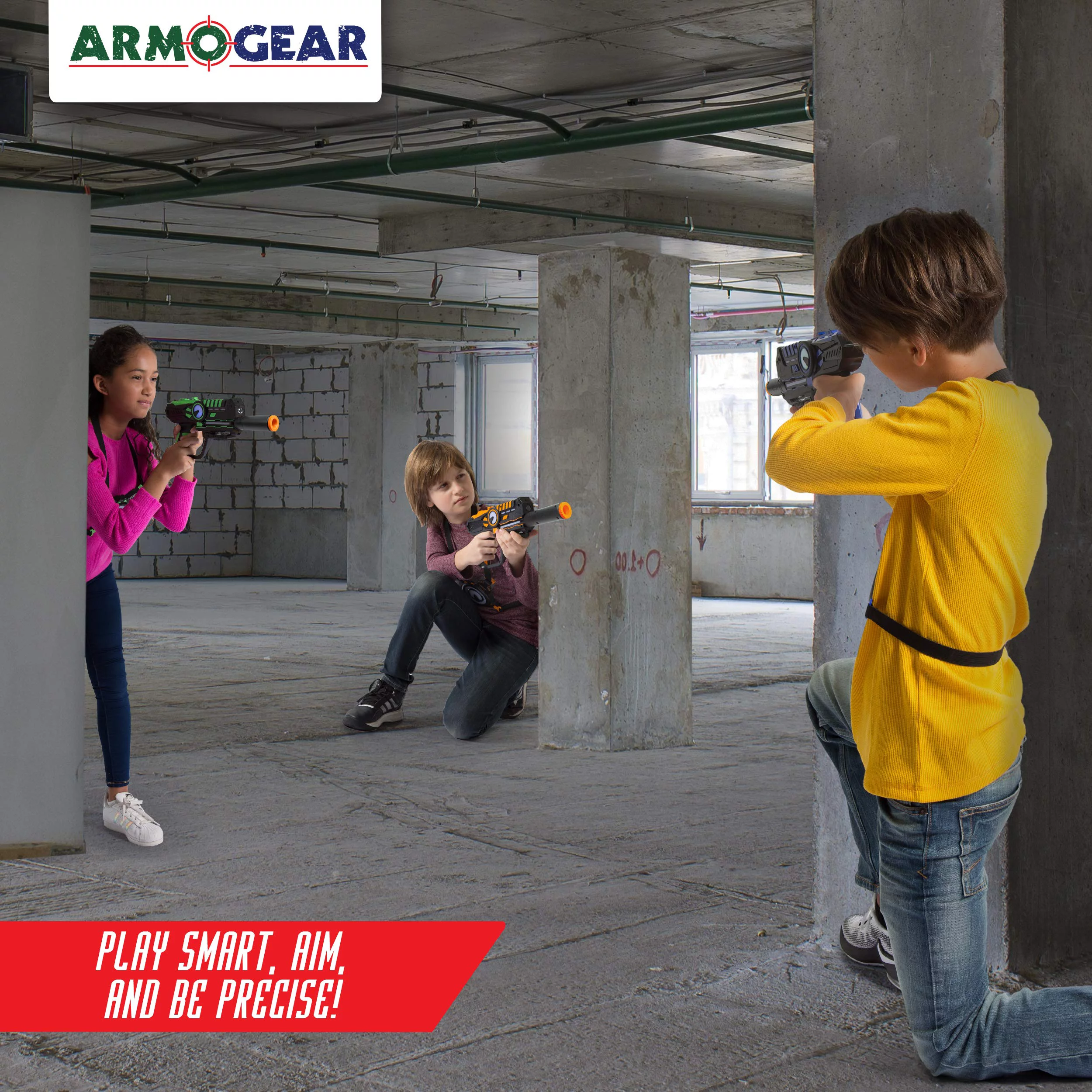 ArmoGear Indoor Accuracy Scopes | Laser Tag Accessory | At-home Laser Tag Add-on | Improves Indoor Use