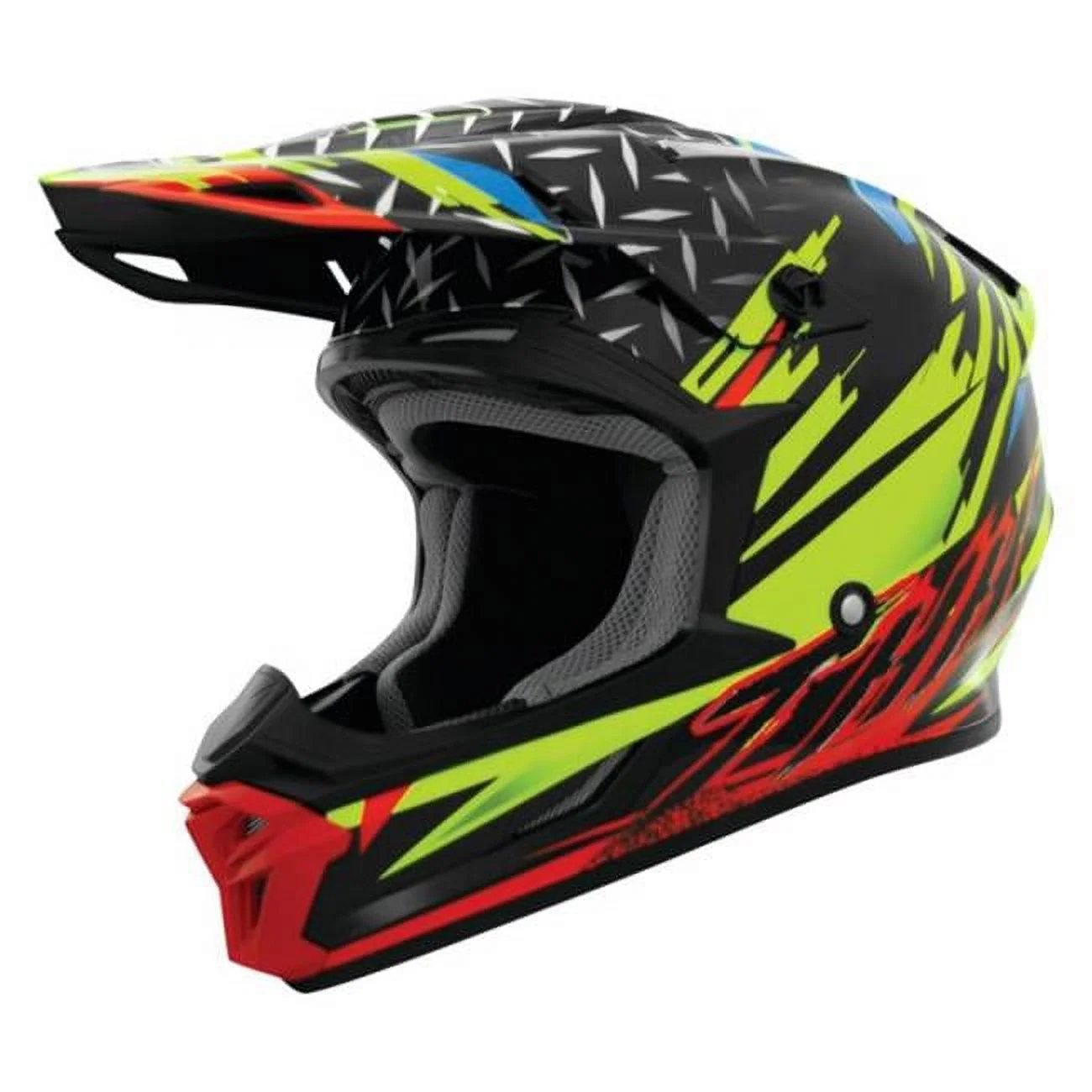 THH T710X Assault MX Offroad Helmet Yellow/Red SM
