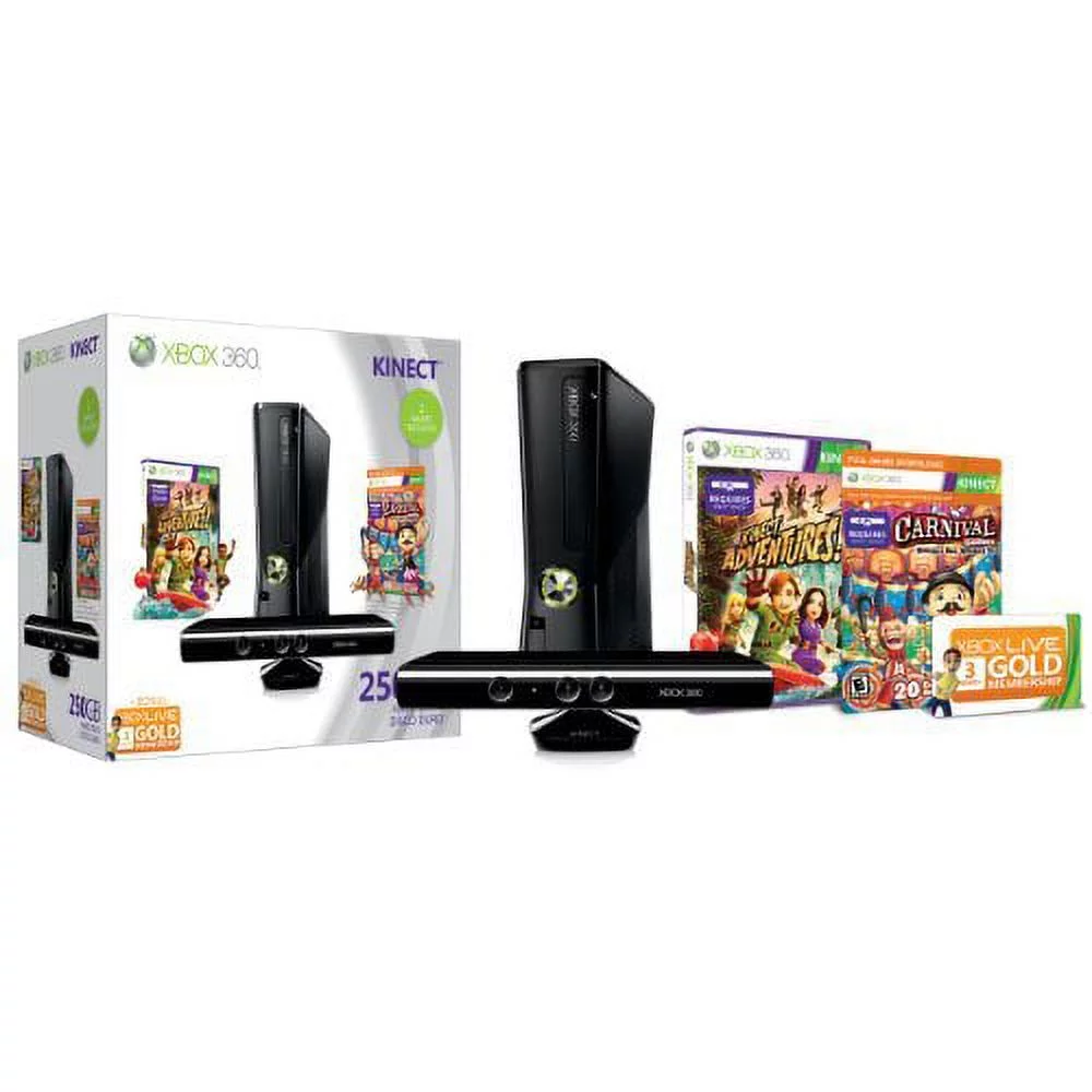 Restored Xbox 360 250GB Holiday Value Bundle With Kinect (Refurbished)