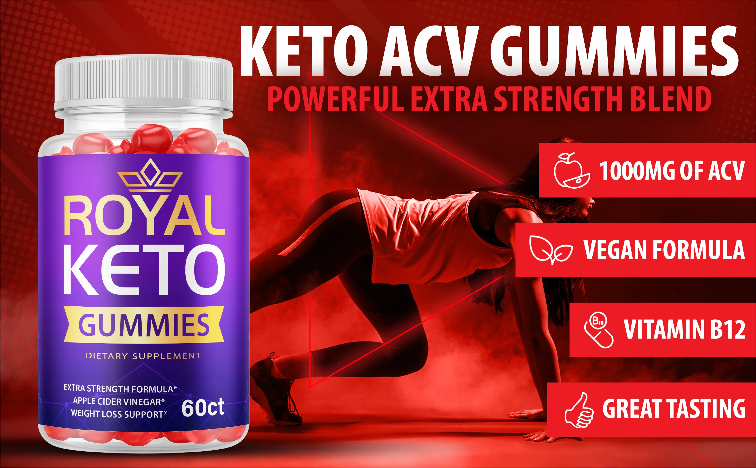 Royal Keto & ACV Gummies - 2 Pack - Double the Power for Weight Loss