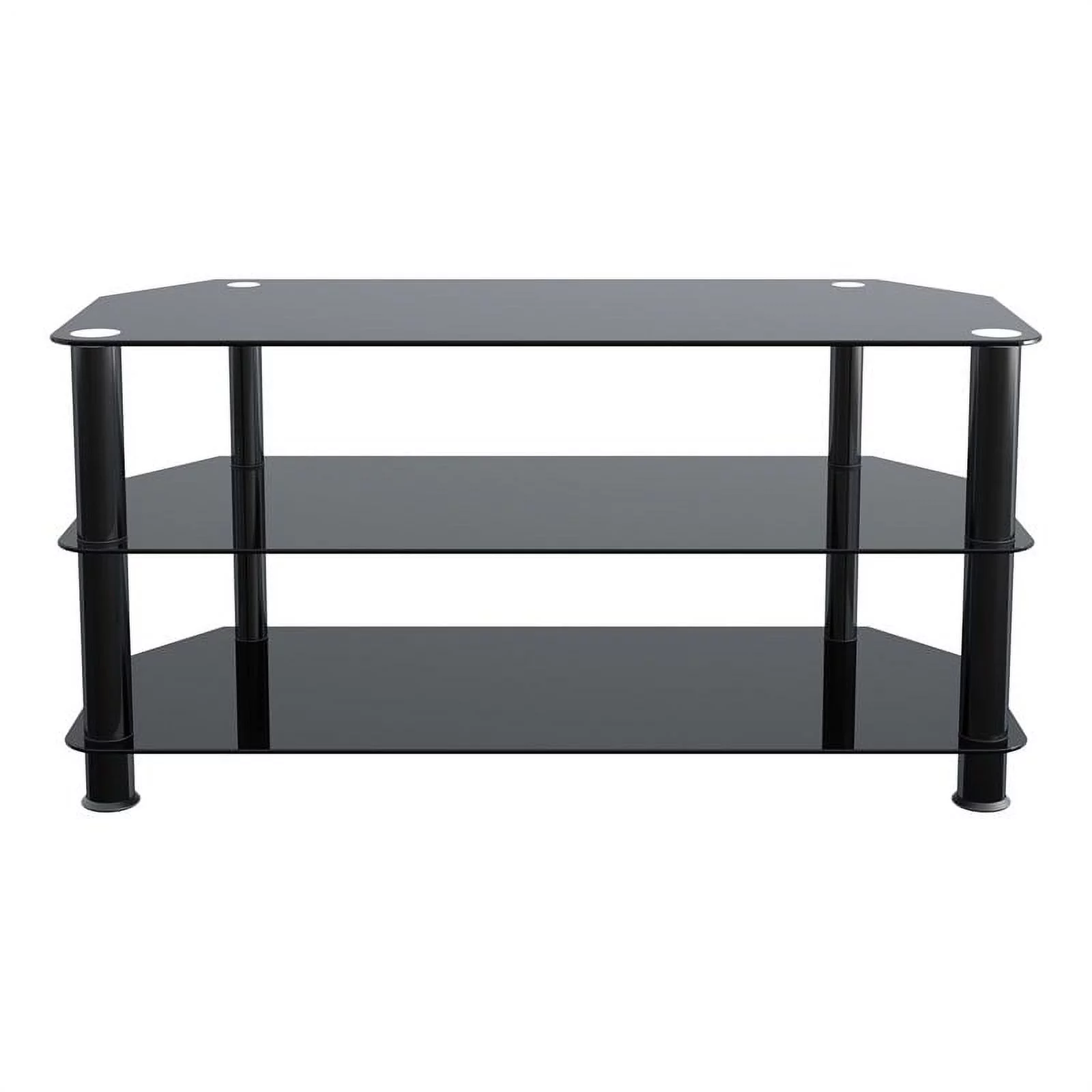 AVF SDC1000BB-A Modern TV Stand for up to 50 inch TVs, Black Glass, Black Legs