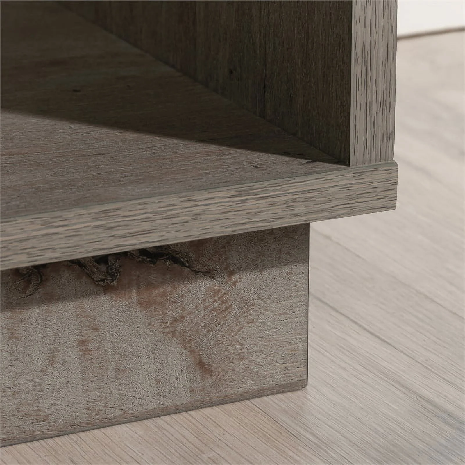 Pemberly Row Engineered Wood 5-Shelf Bookcase in Mystic Oak Finish