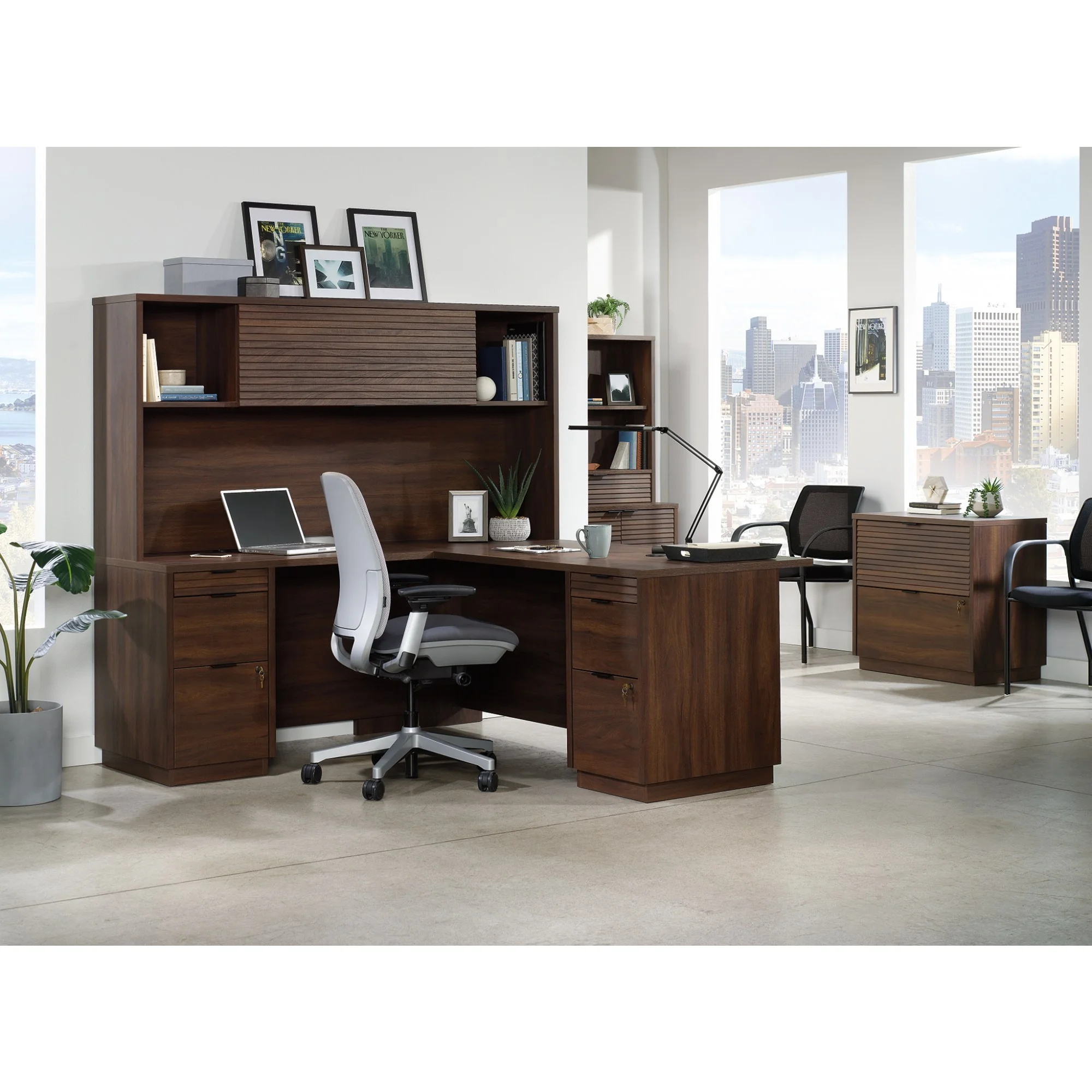 Sauder Palo Alto Engineered Wood Lateral File Cabinet in Spiced Mahogany