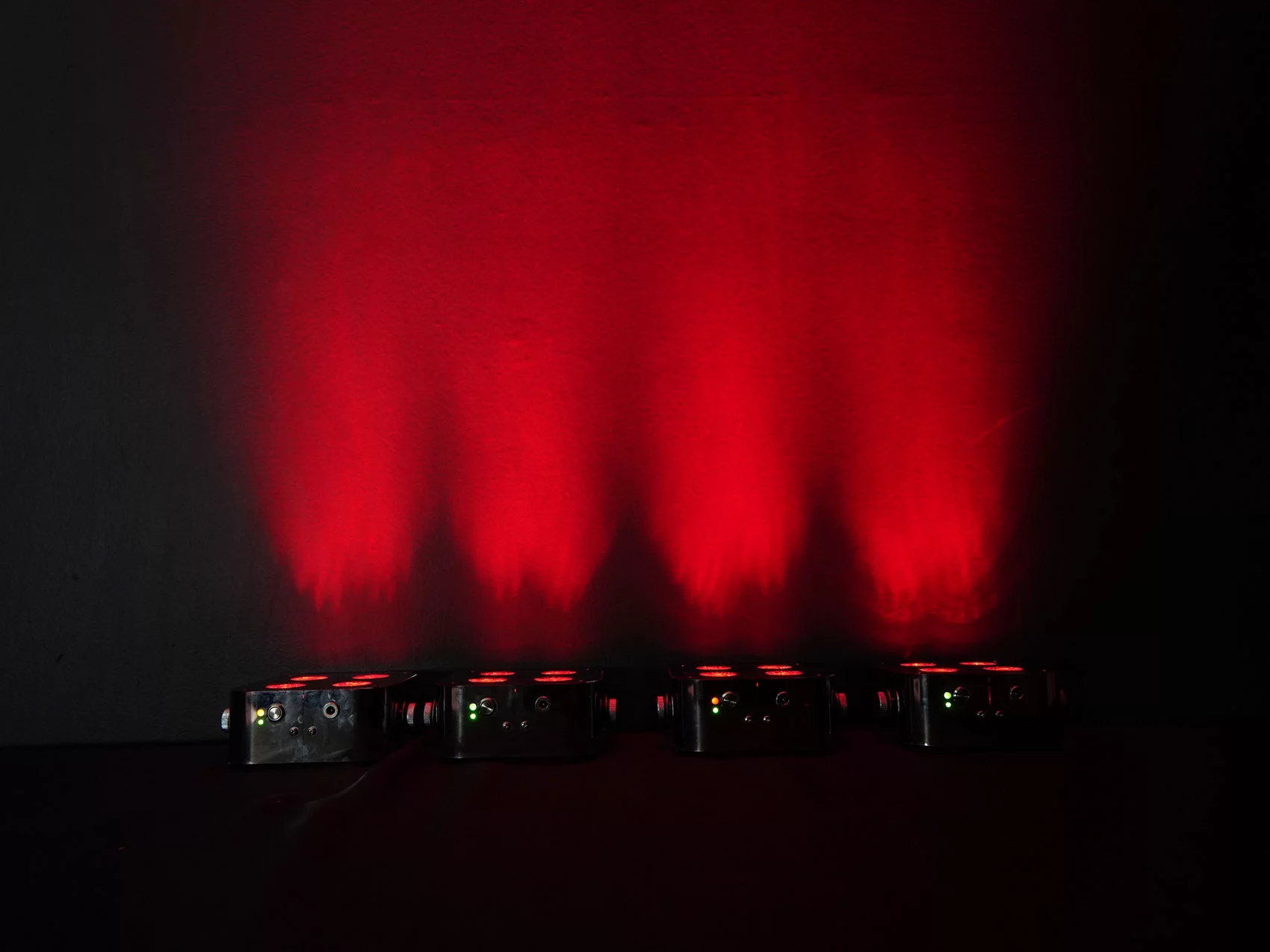 (3) Rockville MINI RF4 RGBWA+UV DMX DJ/Party LED Wash Lights+4-Ch. RF Par Remote