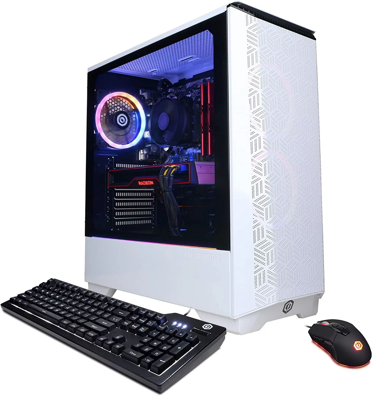 Open Box CYBERPOWERPC Desktop I5-11600KF 16GB 500GB SSD + 2TB HDD RTX 3060 - WHITE