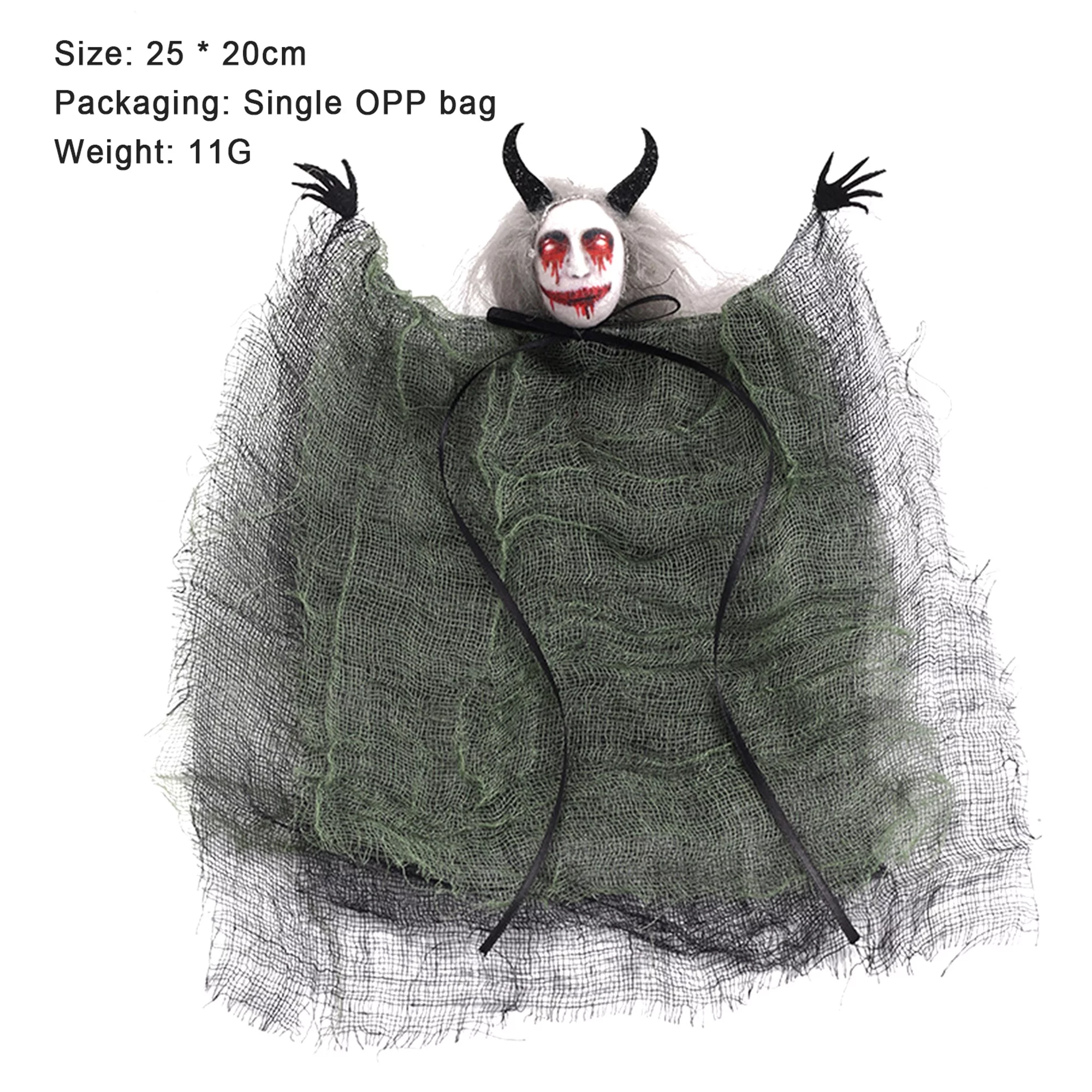 Halloween Hanging Decorations, Flying Demon Pumpkin Witch Ornaments Haunted House Props