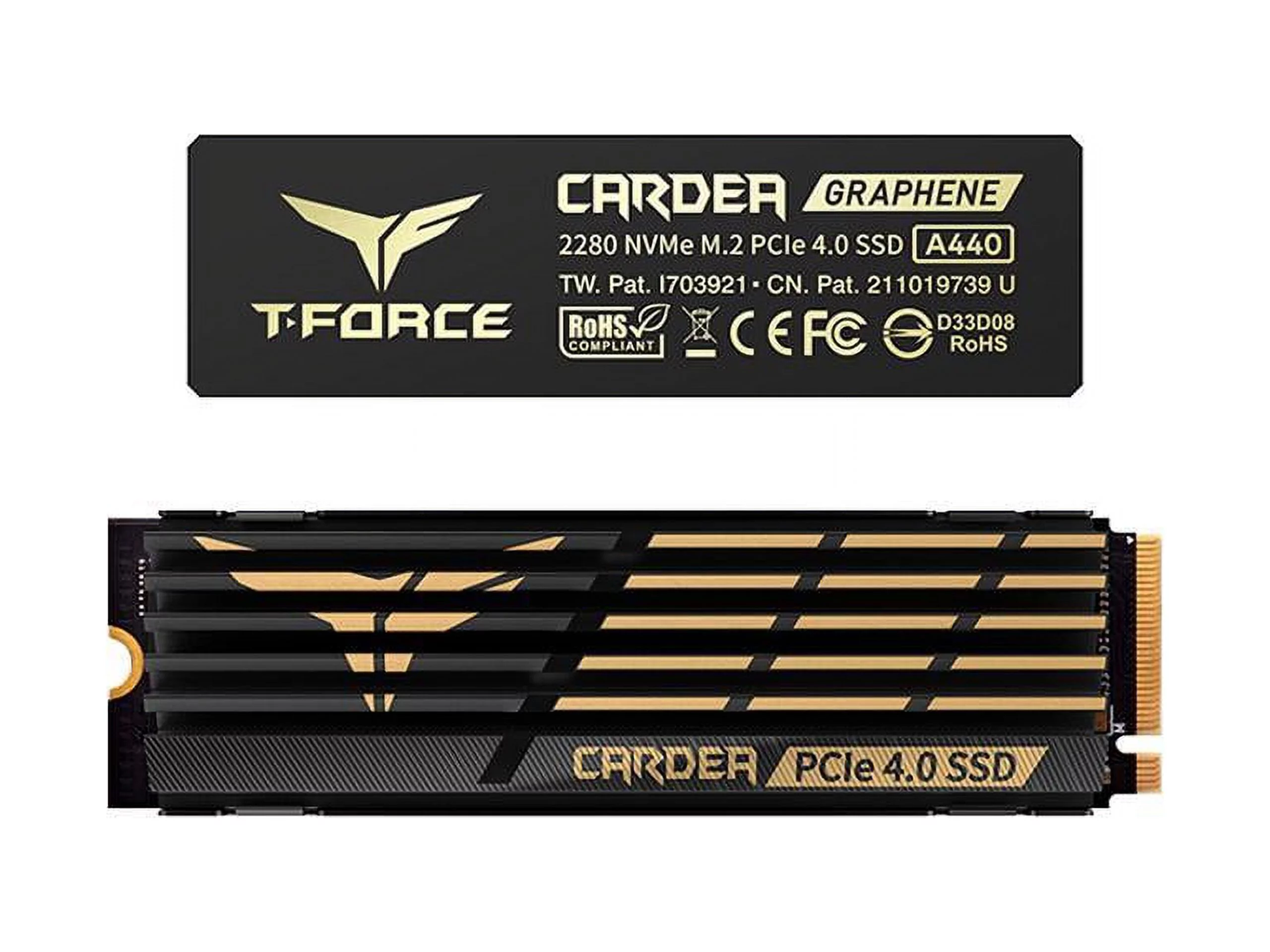 Team Group T-FORCE CARDEA A440 M.2 2280 2TB PCIe Gen 4.0 x4 NVMe 1.4, PS5 Compatible, Internal Solid State Drive (SSD) TM8FPZ002T0C327
