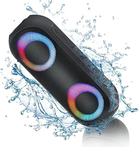 Open Box NOTABRICK Bluetooth Speakers Light 30W Portable Wireless Waterproof - Black