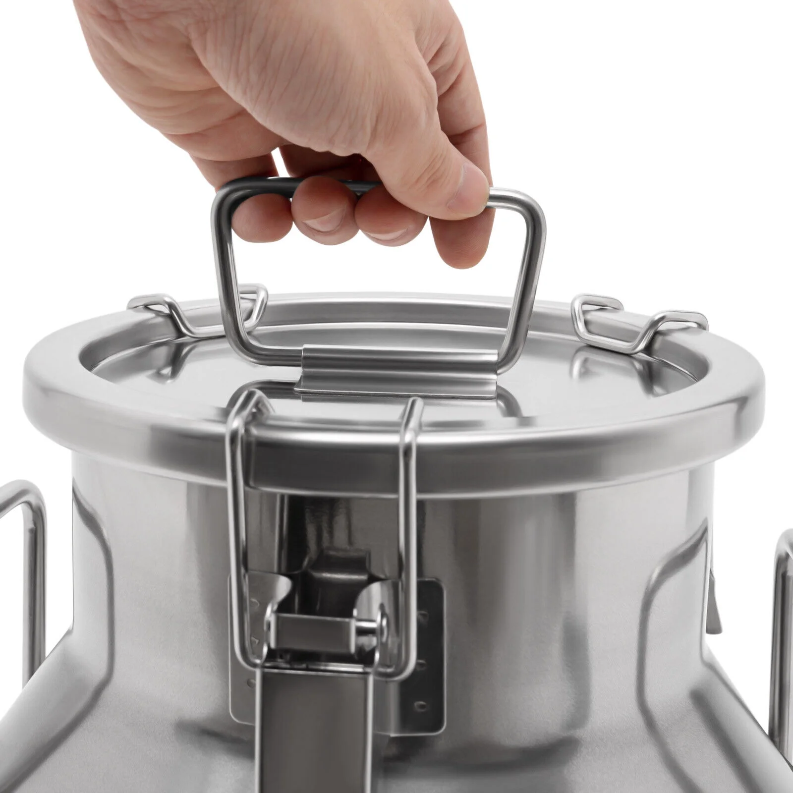 Miumaeov 10L/2.64 Gallon Stainless Steel Milk CanWine Pail Bucket Tote Jug Bottle with Sealed Lid Heavy Duty Milk Jug