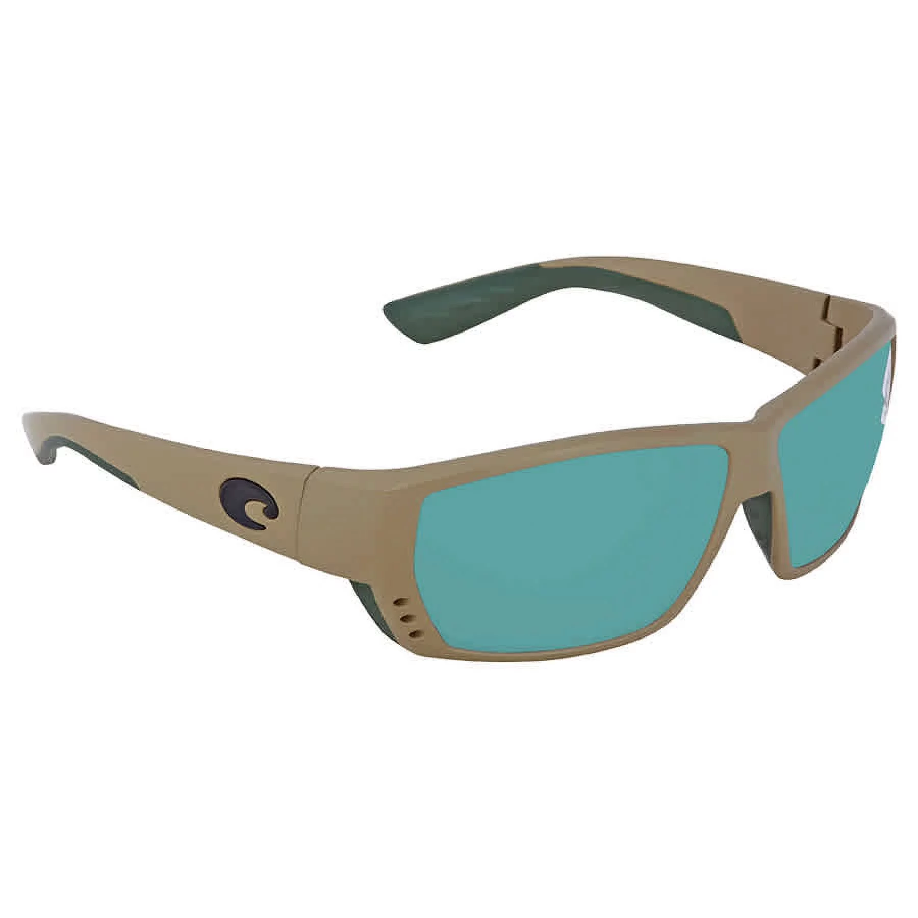 Costa Del Mar Tuna Alley Green Mirror Polarized Glass Rectangular Sunglasses TA 248 OGMGLP